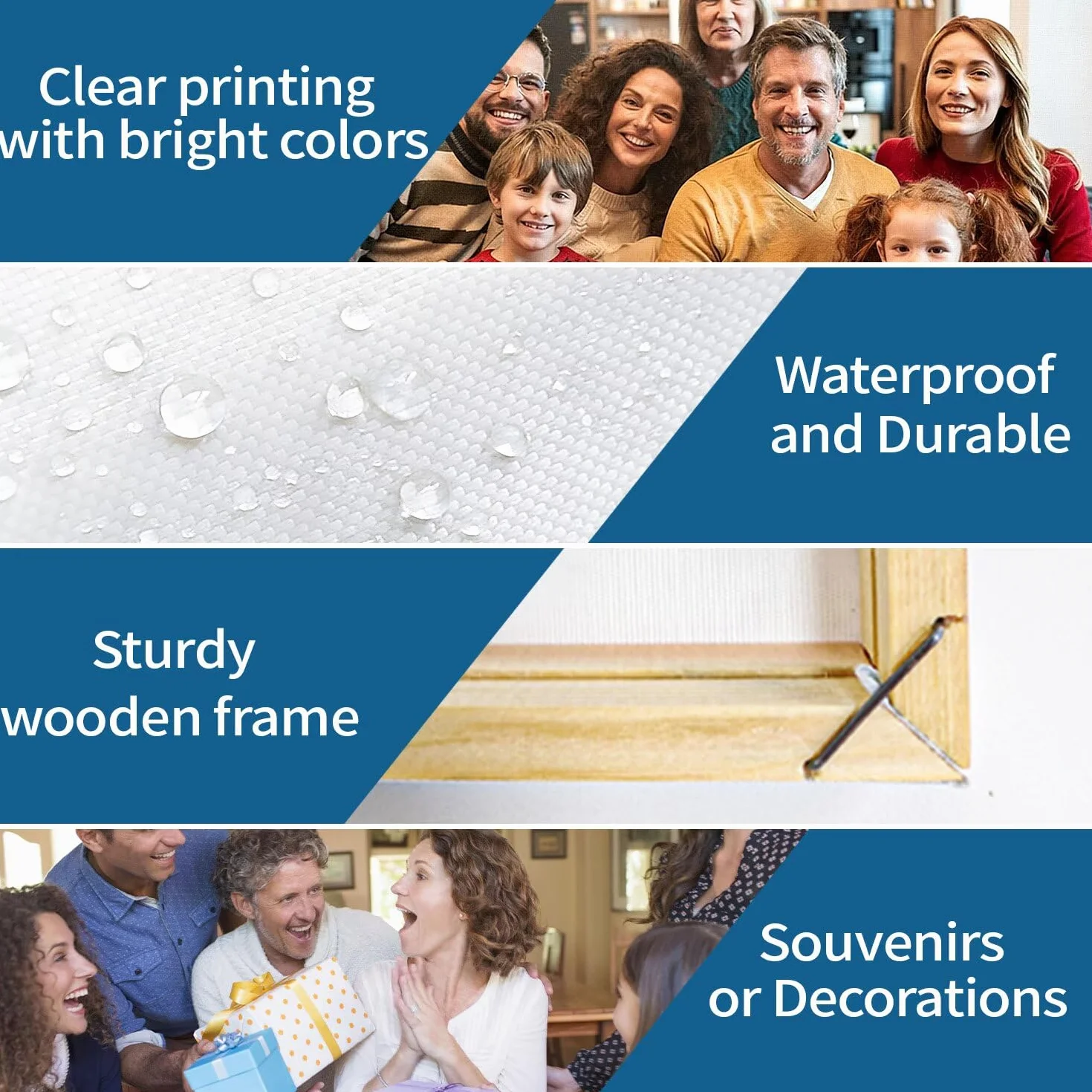 LANZOL Stampa su tela personalizzata 40x30 cm Verticale Senza Cornice Regali di Compleanno Decorazioni per la Casa
