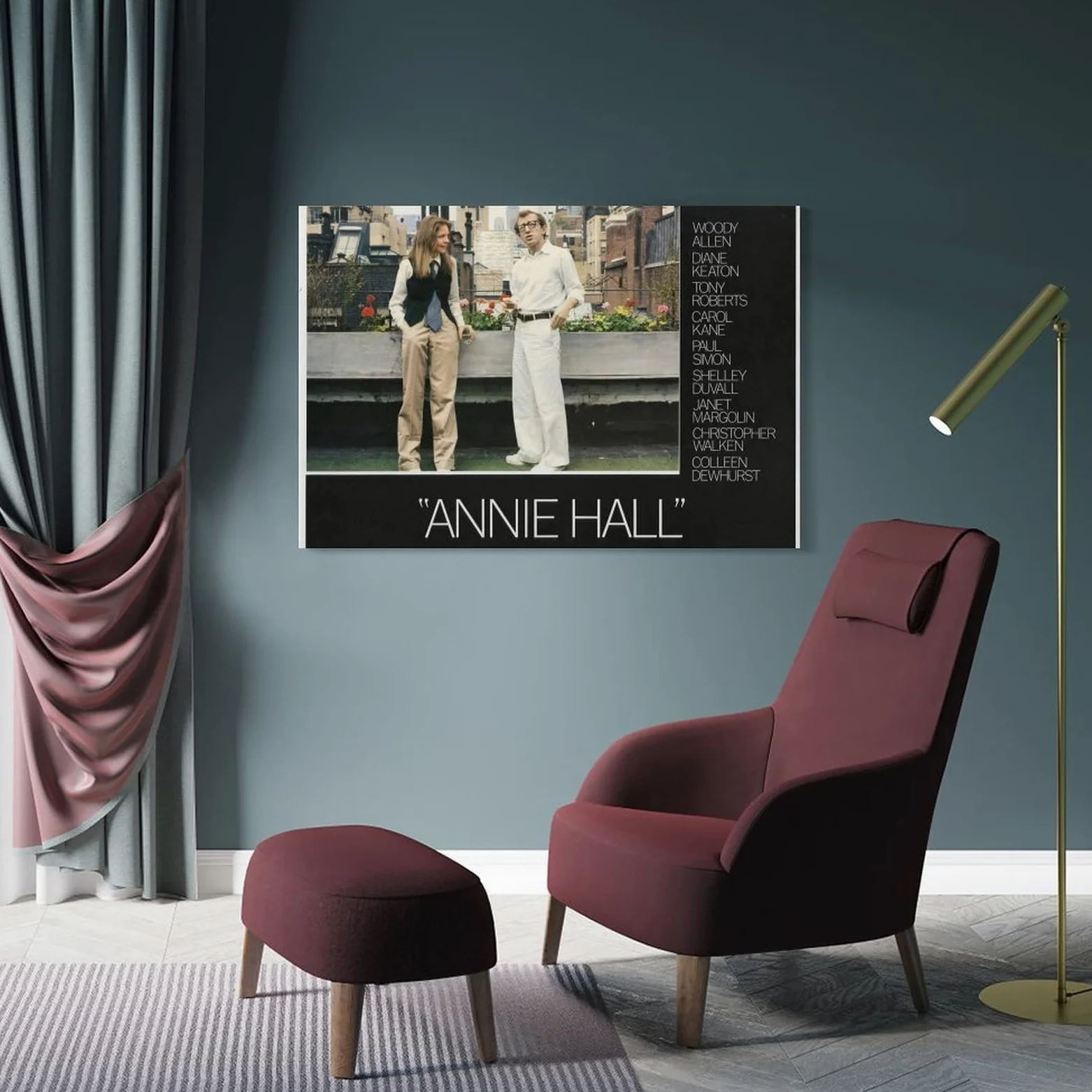 Annie Hall - Poster romantico di film su tela, decorazione da parete, per soggiorno, camera da letto, 60 x 90 cm