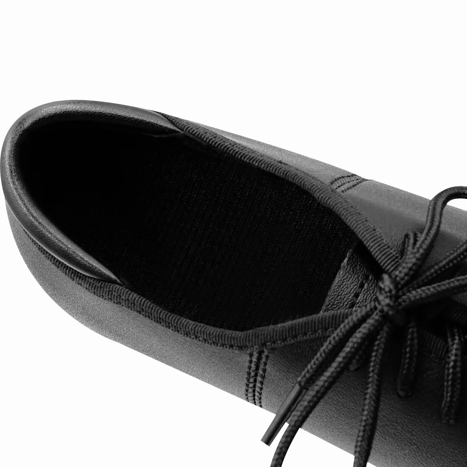 Nera Pelle Allacciata Oxford Scarpa da Tip Tap per Ragazzi Uomini
