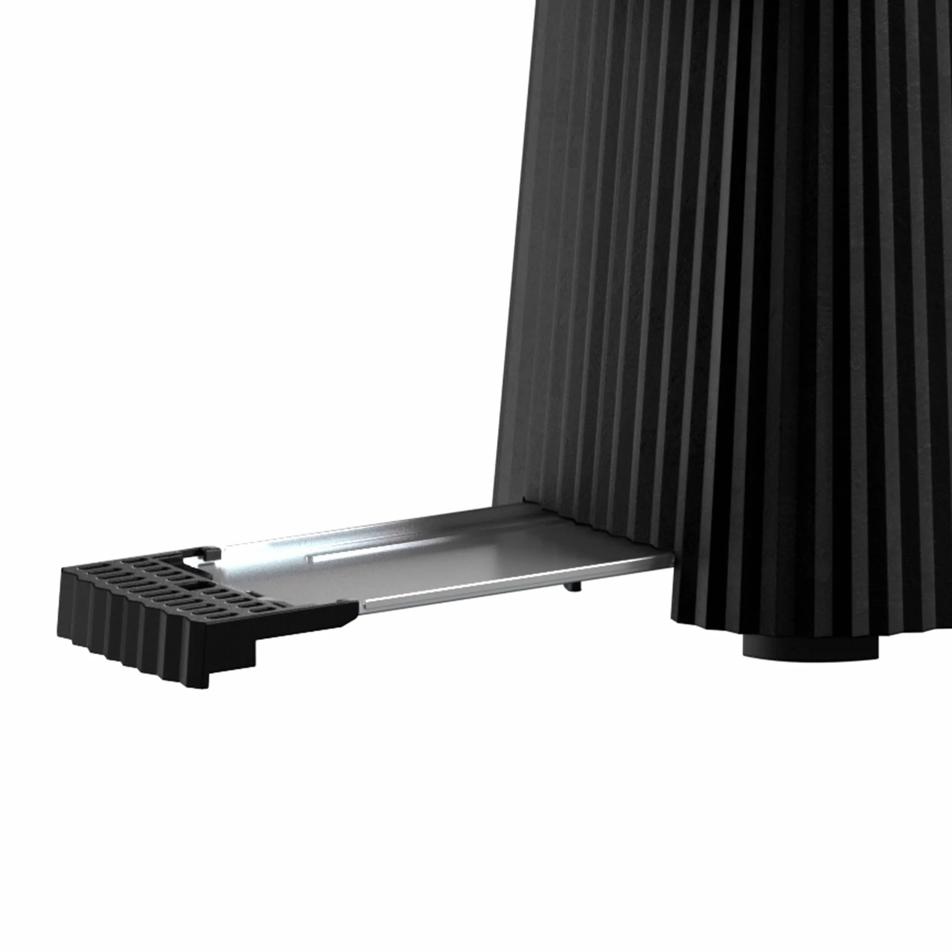 Alessi Plissé MDL08 B - Tostapane di Design, Sei Livelli di Doratura, in Resina Termoplastica, Spina Europea, 850 W, Nero