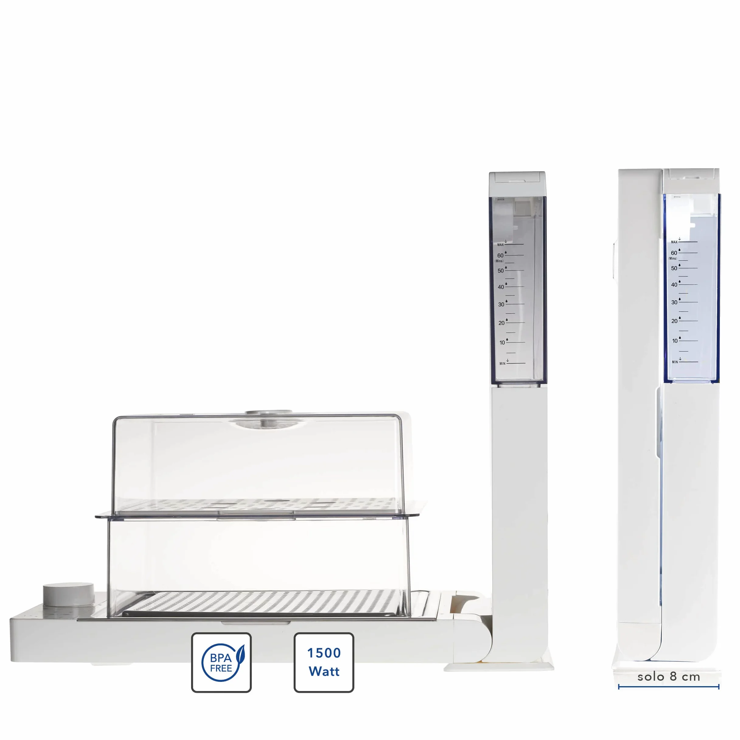 VIVO Vapo Jet | Vaporiera Istantanea, Salva Spazio, Vaporiera Elettrica | Cottura al vapore, utile anche per sterilizzare