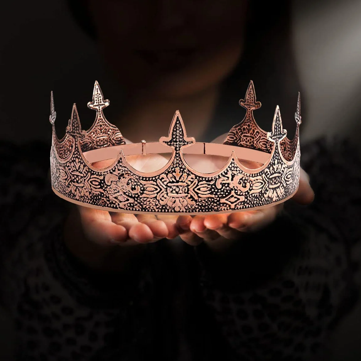 Corona Capelli Gioielli Reale Diadema Uomini Metallo Halloween Costume