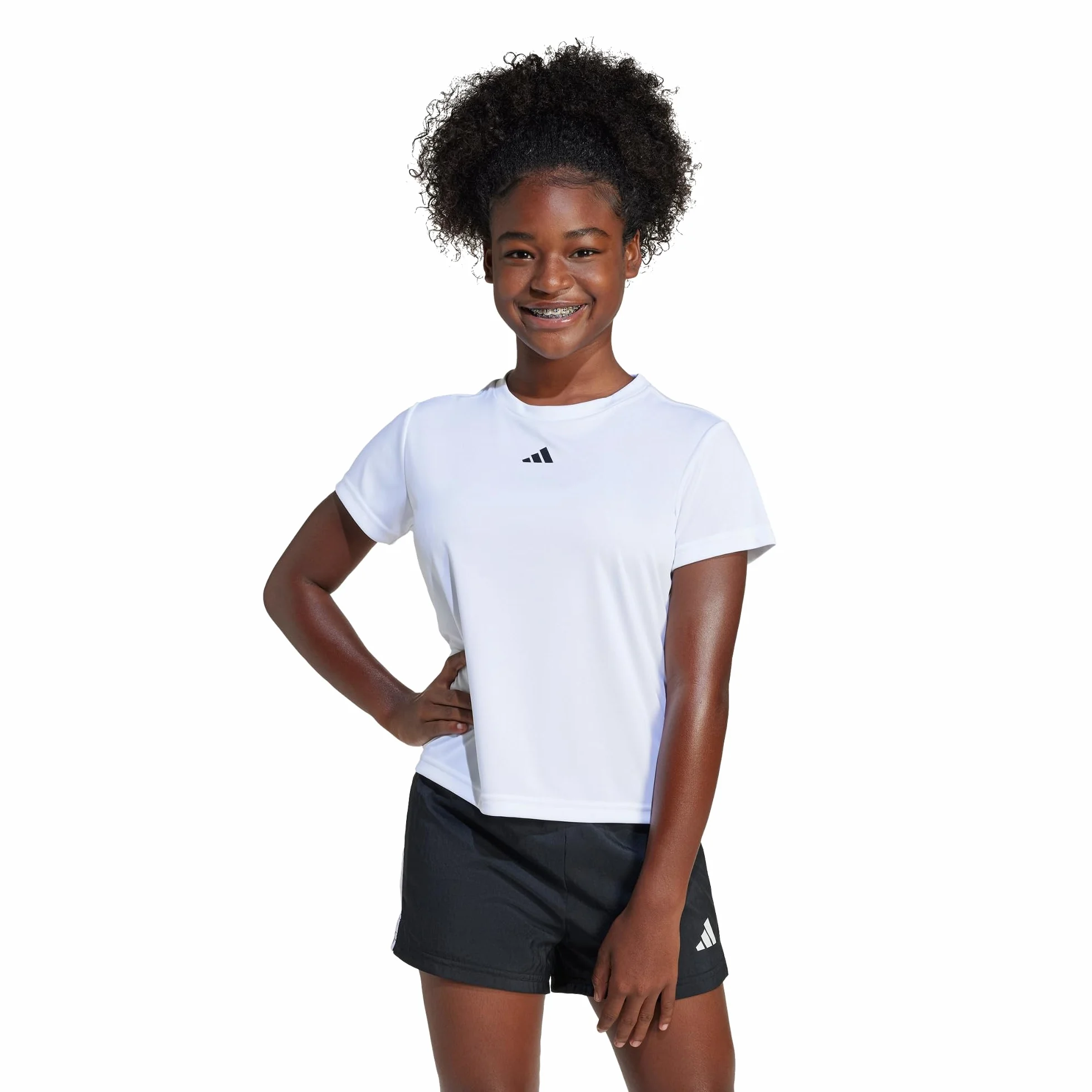 Adidas Train Essentials Regular Fit Logo Training T-Shirt Junior Girls T-Shirt Bambine e Ragazze (Pacco da 1)