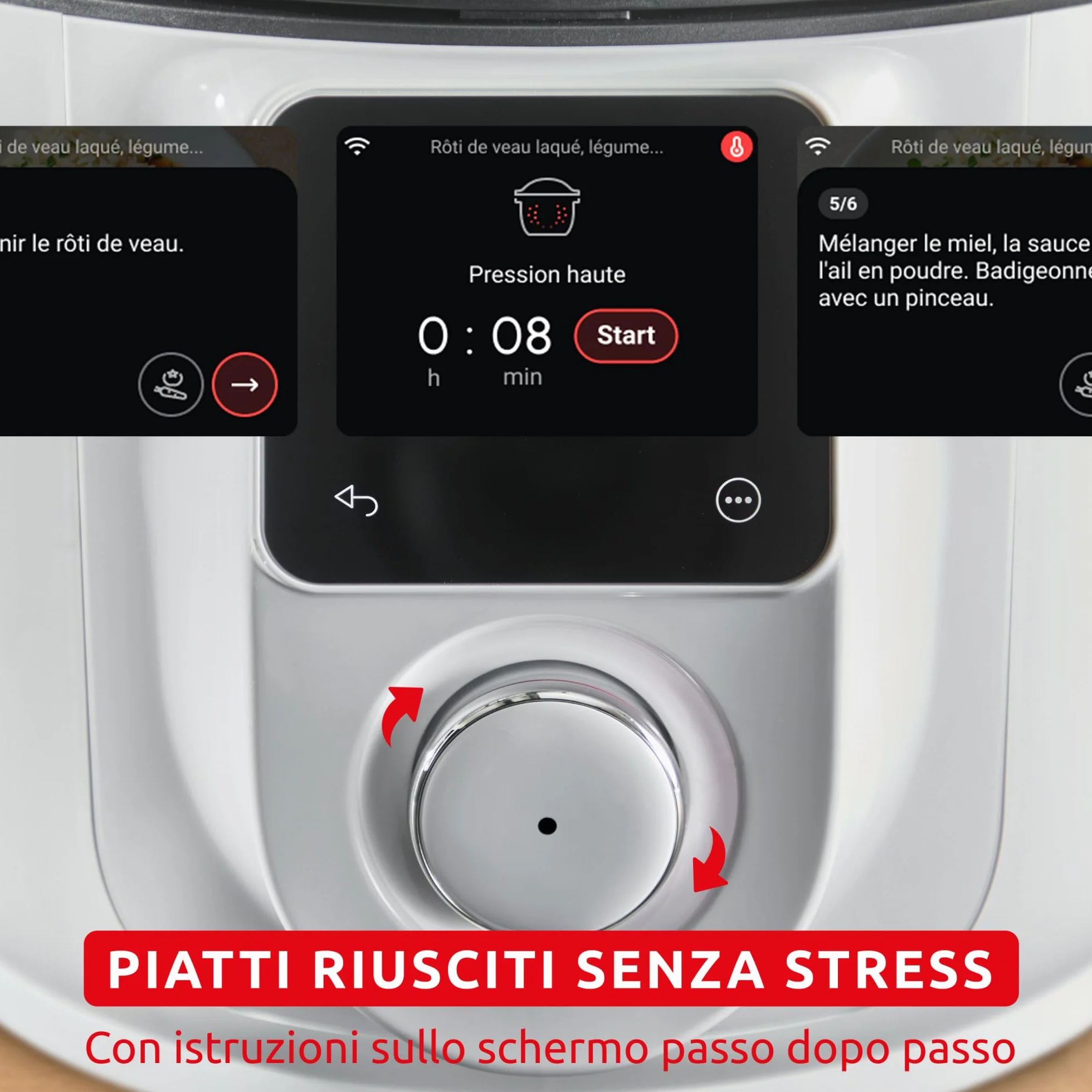 Moulinex Cookeo Infinity Multicooker con Pala Mescolatrice Automatica, 20 Modalità di Cottura, Pentola a Pressione, Friggitrice ad Aria, Cottura a Vapore, Schermo LED Wi-Fi