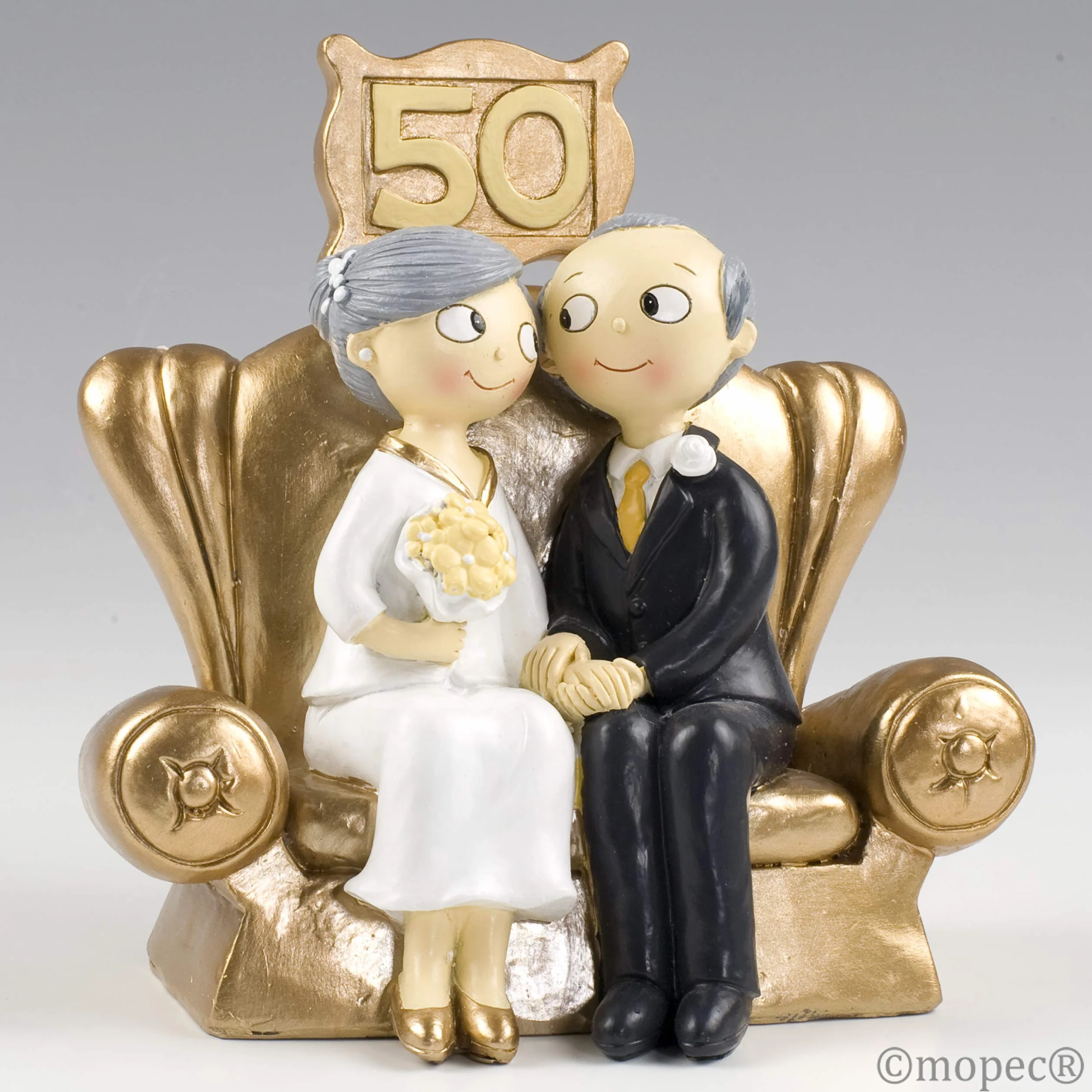 Mopec Pop & Fun Figura per Torta di Nozze d'oro 50° Anniversario