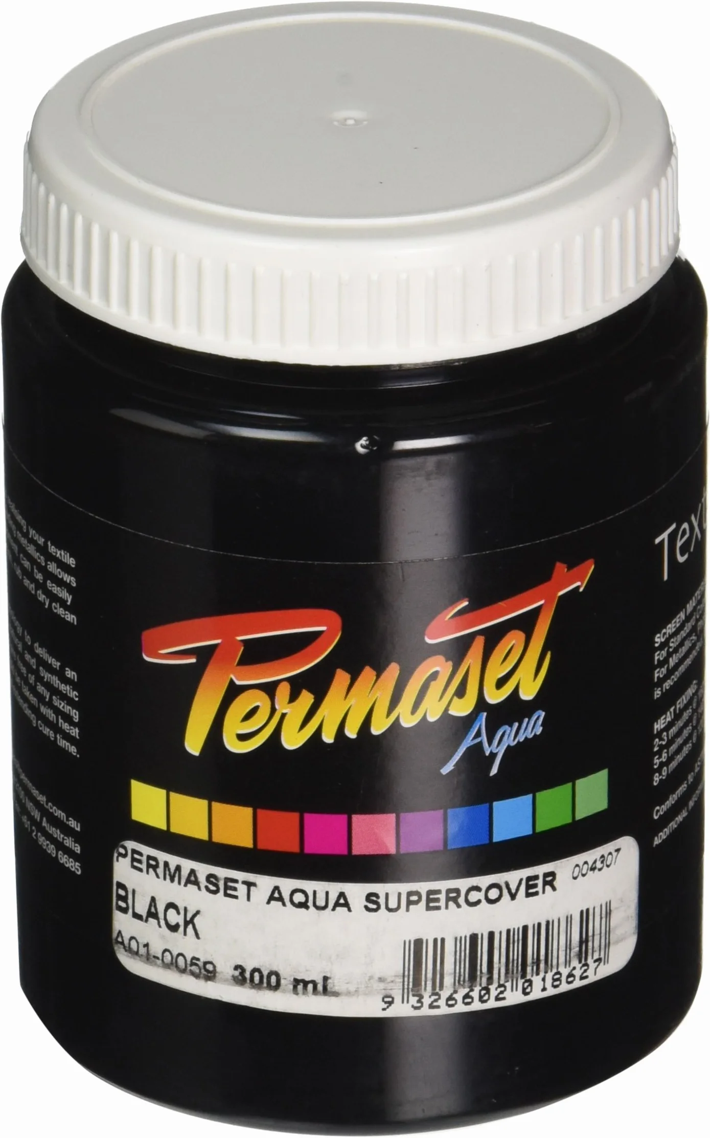 Permaset Aqua Supercover Inchiostro per stampa su tessuti 300 ml Nero
