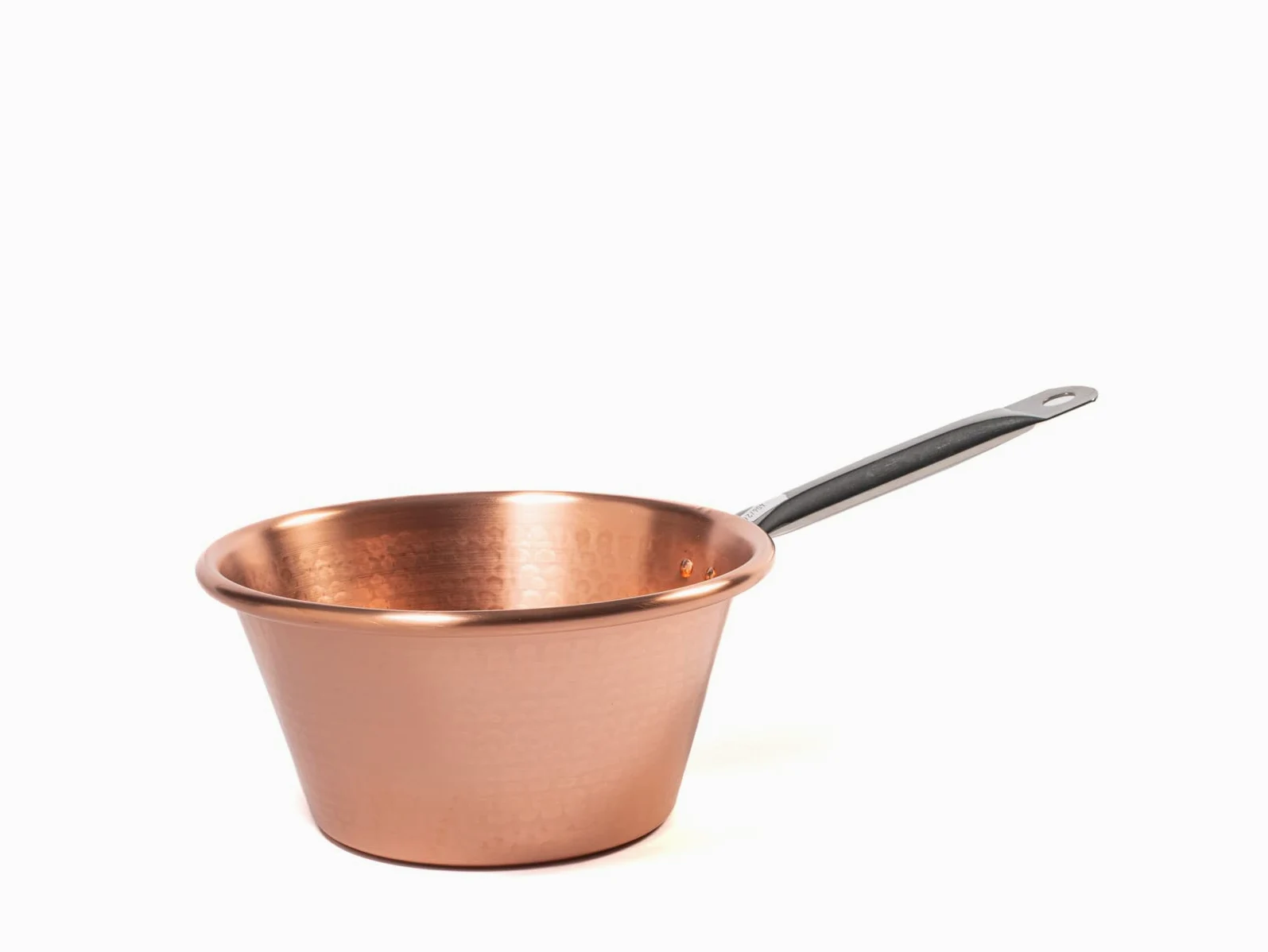 HOME-Paiolo in Rame 24 cm con Manico in Acciaio Inox - Compatibile con Piani a Induzione e Inossidabile