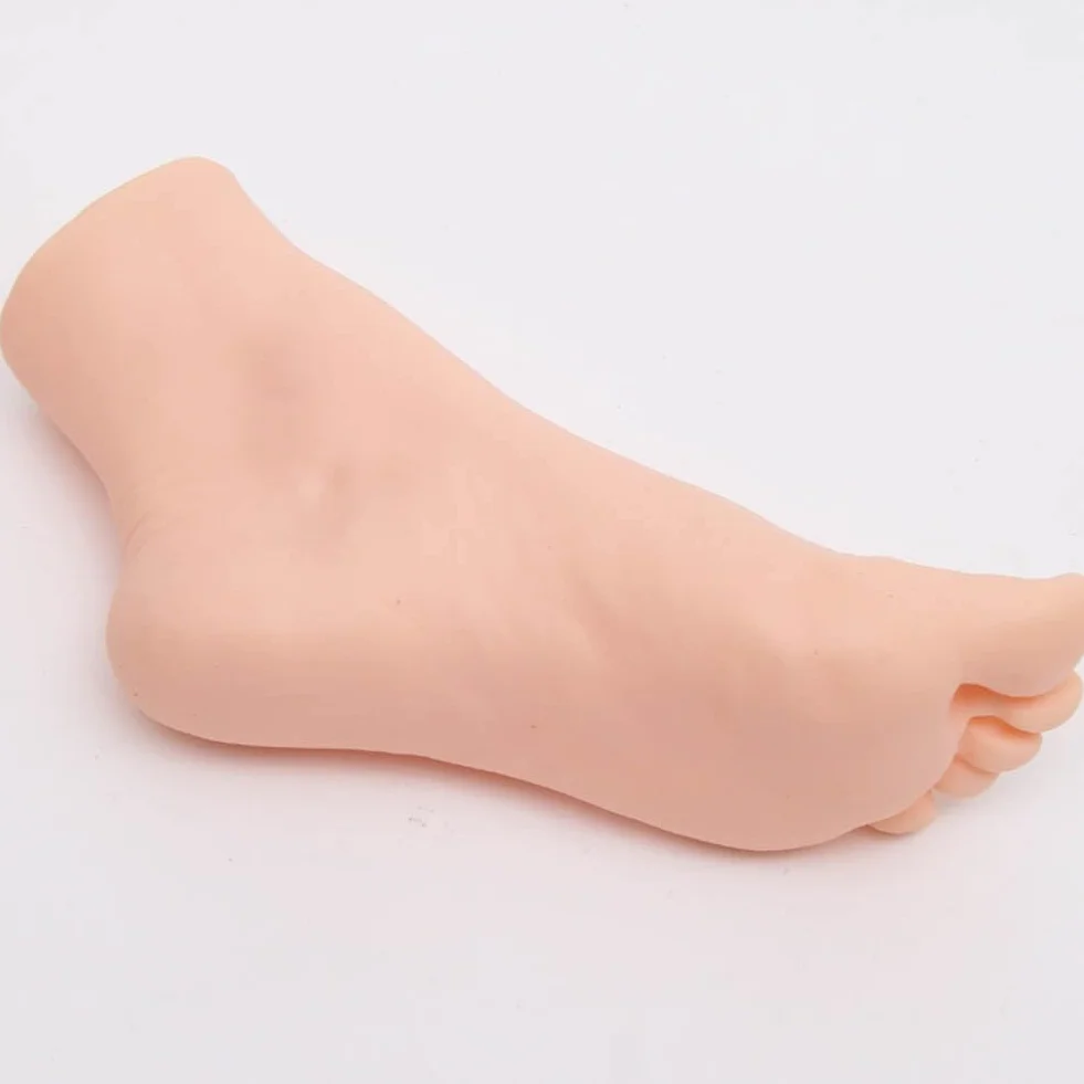 Piedi realistici in PVC per manichino maschile modello piede scala naturale insegnamento disegno pittura oreficeria destro uomo 24,5 cm