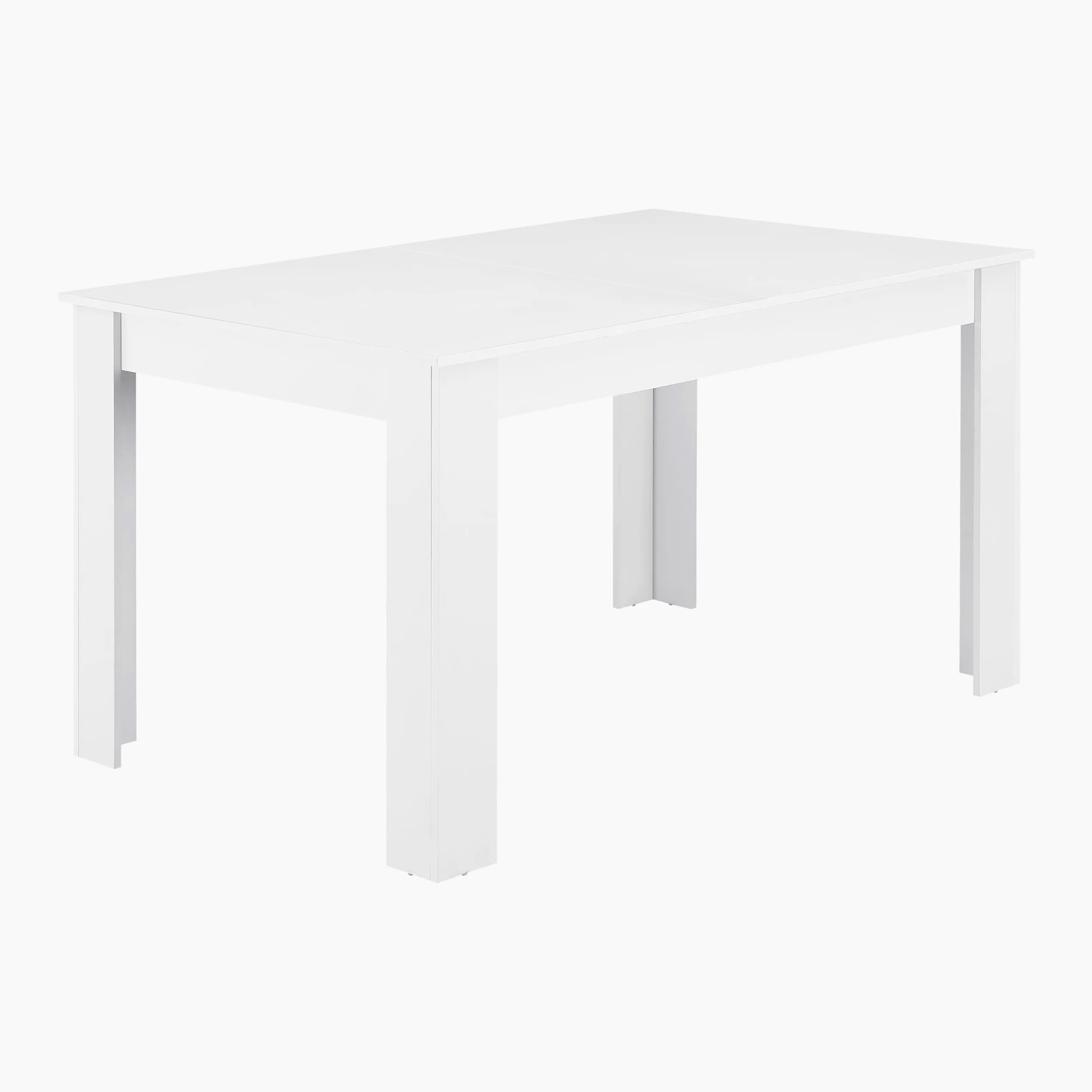 Brigros - Tavolo allungabile da Pranzo in Legno melaminico 140-190x90x77 cm, moderno, elegante e funzionale (Bianco)
