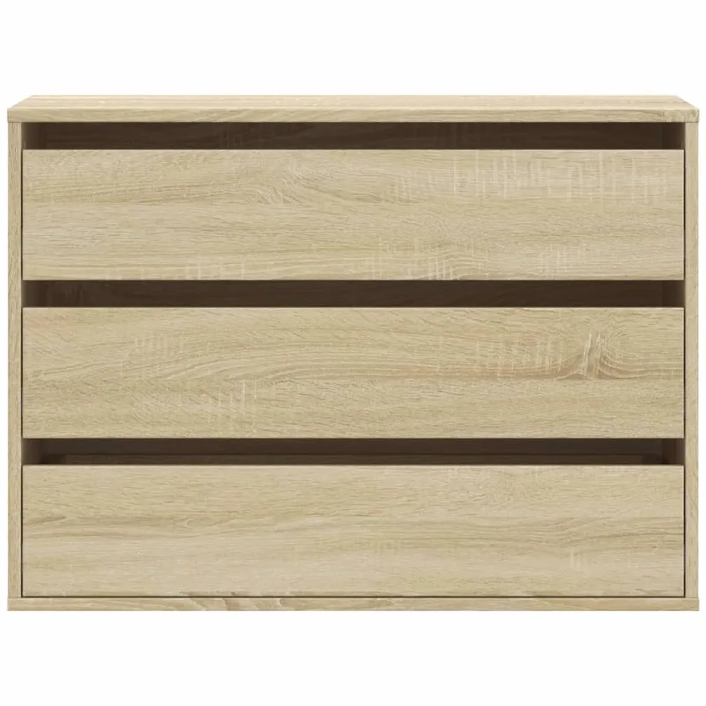 vidaXL Cassettiera Angolare Rovere Sonoma 80x41x58cm Legno Multistrato, Mobile con cassetti, armadietto con cassetti, portaoggetti con cassetti