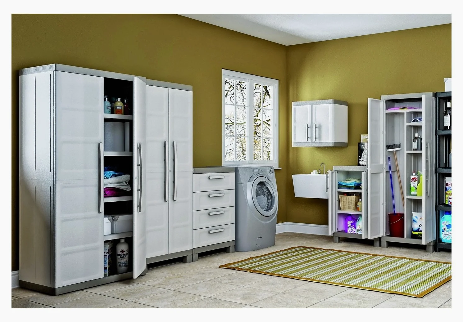 Keter Excellence Armadio per interni ed esterni, colore: beige/sabbia, 89 x 54 x 182 cm