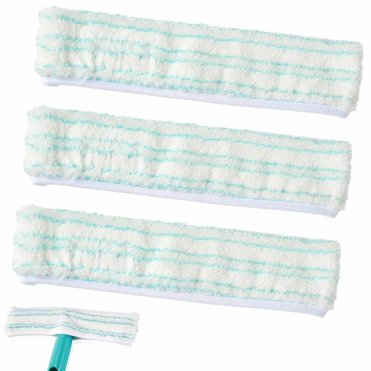 Leifheit Window Frame Cleaner M 27 x 7 cm Ricambio per Lavavetri, Copertura in Microfibra 3 Pezzi