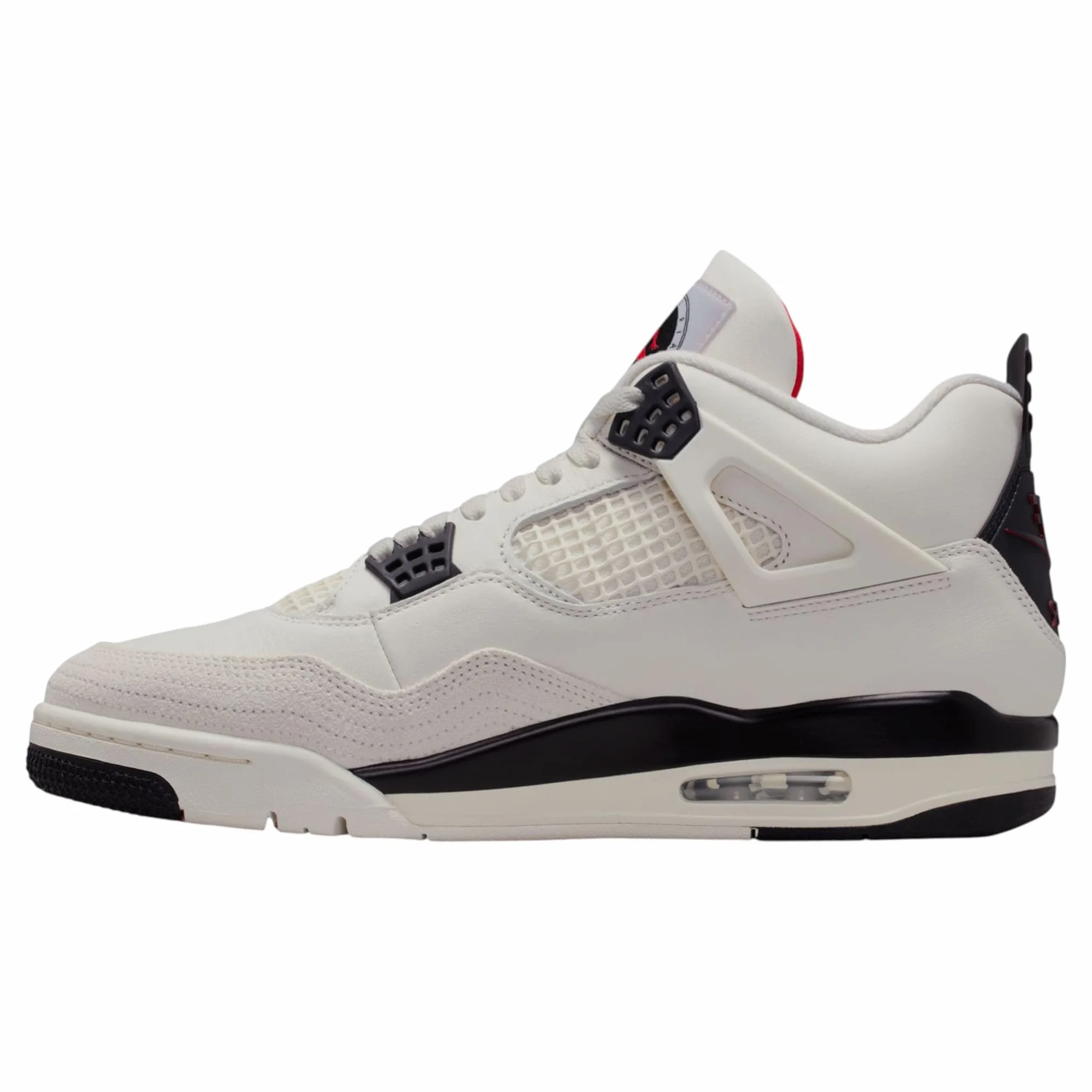 Air Jordan 4 Retro Flight Club Scarpe Uomo Sail University Red Black