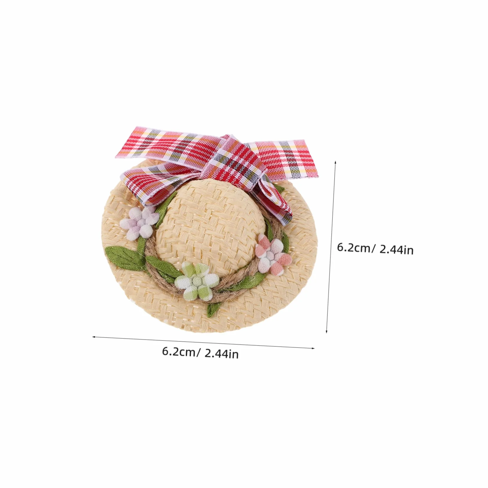 Iplusmile Mini Cappelli Di Paglia Intrecciati Fatti a Mano Con Fiocco Di Pizzo Set Da 10 Pezzi Per Decorazione Miniatura Bambole Casa Feste E Giochi Creativi Cowgirl