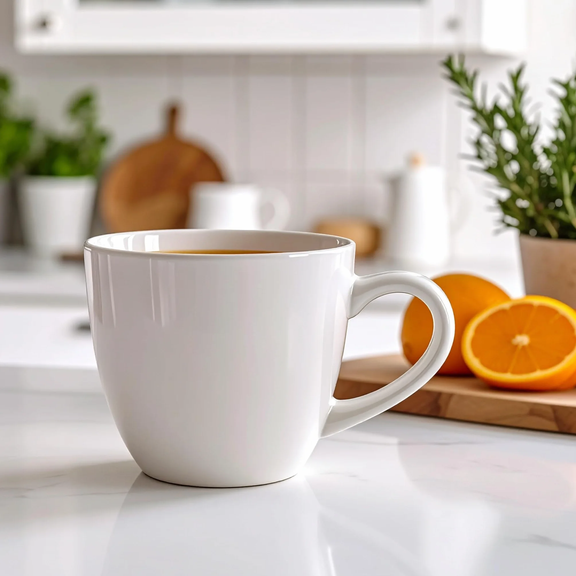 Glasmark KROSNO 1992 Bruno set di tazze da caffè in ceramica 4 pezzi bianco 230 ml