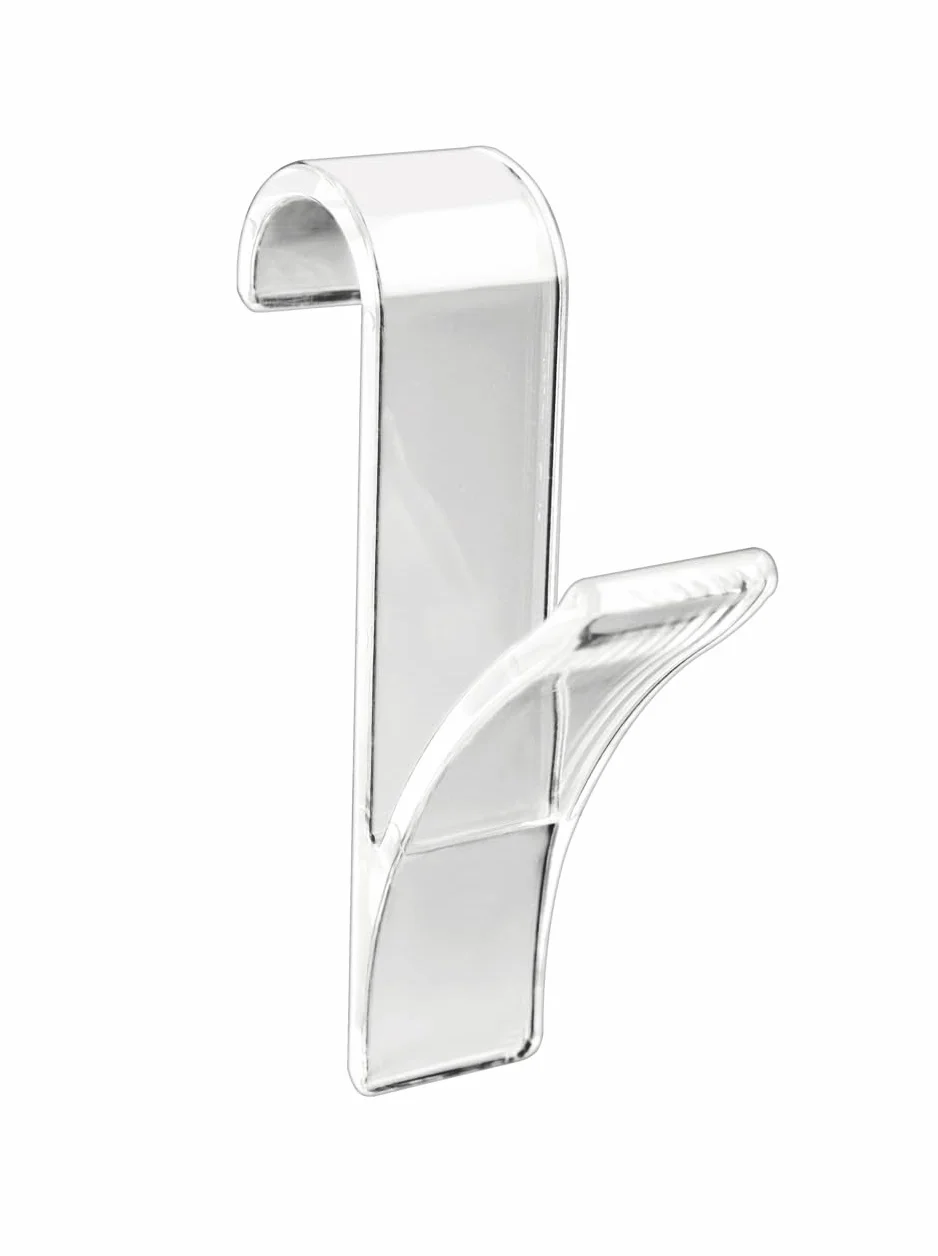 Wenko set 2 pezzi gancio scaldasalviette trasparente plastica 2.5 x 10.5 x 7 cm