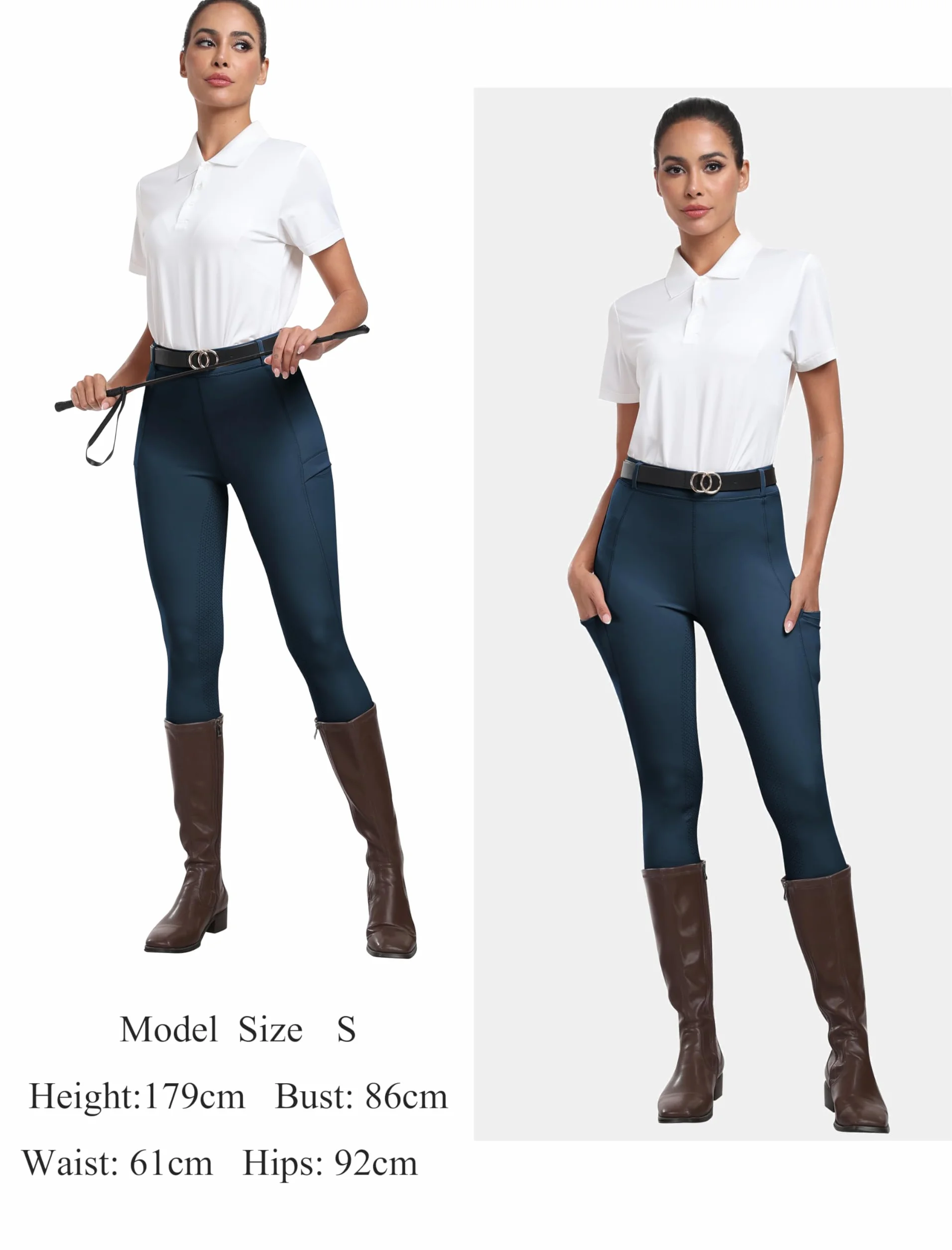 MoFiz Pantaloni Equitazione Donna Leggins Silicone Seduta Intera Estivi