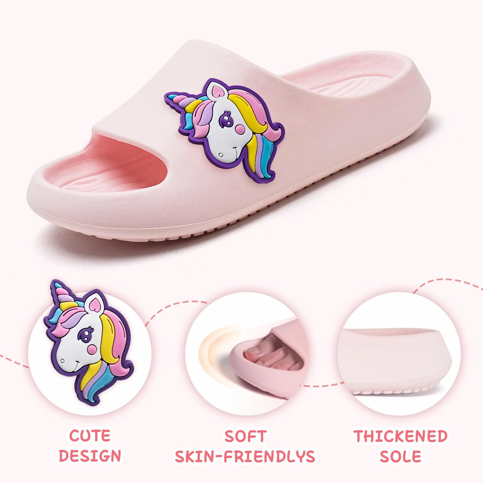WateLves Ciabatte Bambina Bambino Antiscivolo Sandali Piscina estive Scarpe da doccia