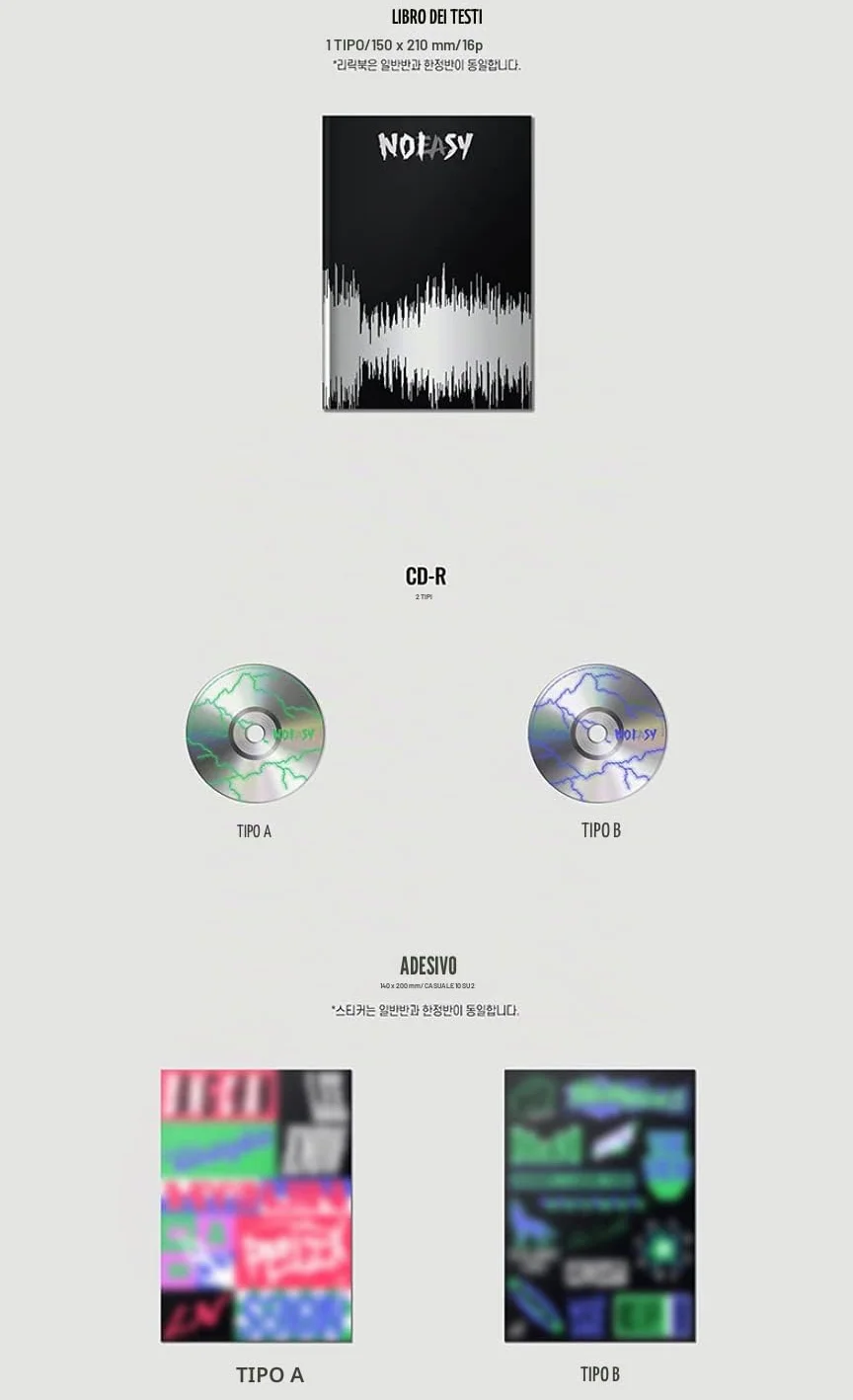 DREAMUS Stray Kids – Noeasy [Standard Ver] 2° Album (Tipo B) CD-R + Fotolibro + Poster + Biglietto double face + libretto di testi + adesivo + 4 foto aggiuntive