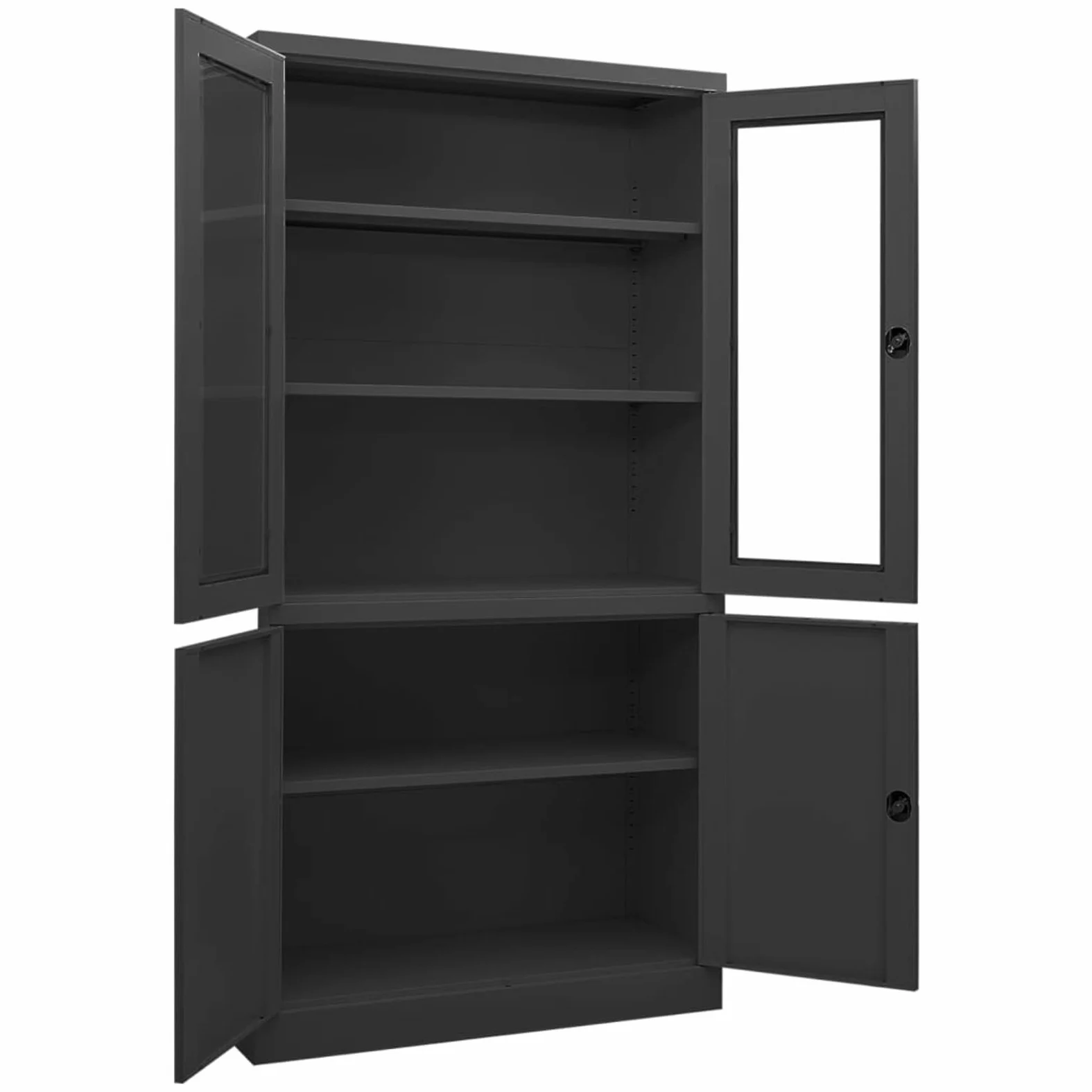 Armadio per Ufficio Antracite 90x40x180 cm in Acciaio,Armadi Archivio,Armadio per Ufficio,Mobile Ufficio-335949