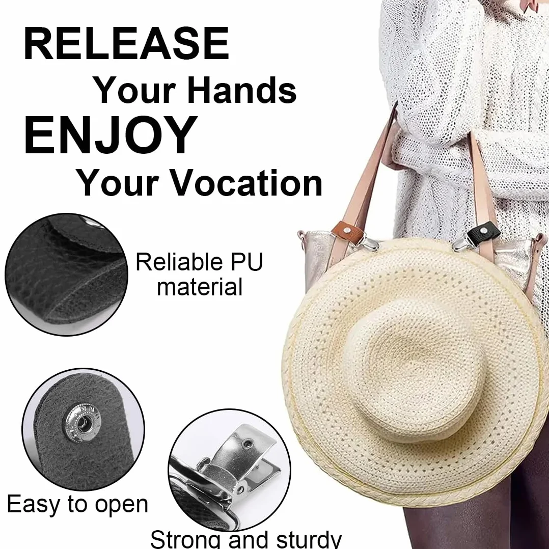 JEYORZY 3pcs clip per cappelli da viaggio, compagni per cappelli all'aperto,per Borsa da Viaggio, Zaino, Borsa, Cappello Multifunzionale Clip, Cappelli Cappelli