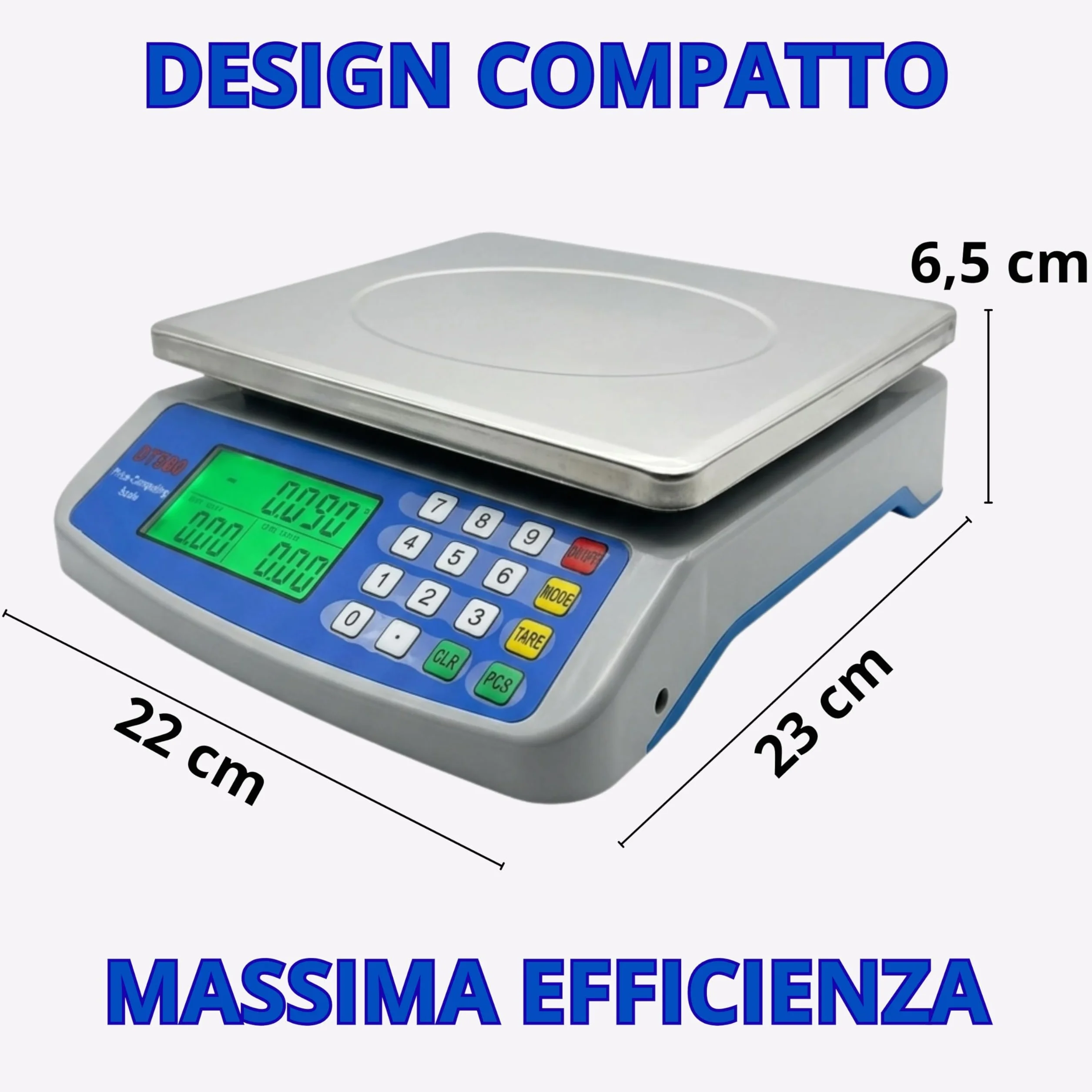 Yasta Bilancia da Cucina Professionale Digitale Alta Precisione 1g-40kg | Bilancia 10kg-40kg Compatta con Calcolo Prezzo e Funzione Tara | Ideale per Professionisti e Casa