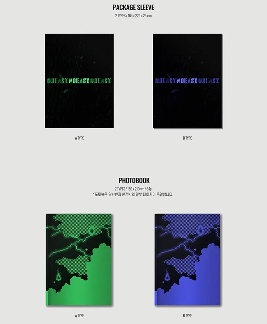 DREAMUS Stray Kids – Noeasy [Standard Ver] 2° Album (Tipo B) CD-R + Fotolibro + Poster + Biglietto double face + libretto di testi + adesivo + 4 foto aggiuntive