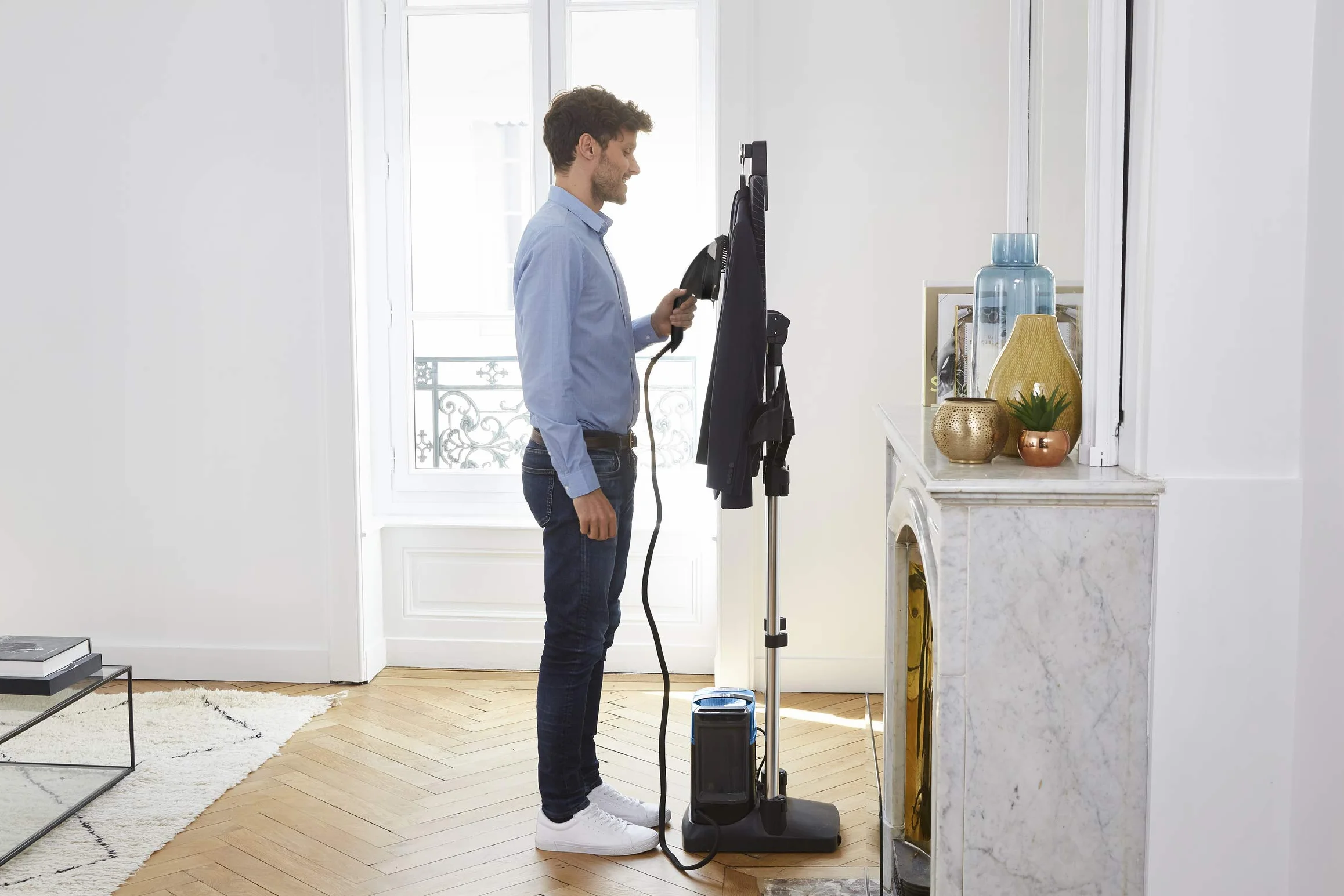 Rowenta IXEO Power QR2021 Ferro da Stiro Verticale con Caldaia, Asse Integrato, 5.8 Bar, 2170 W, 1.1 L