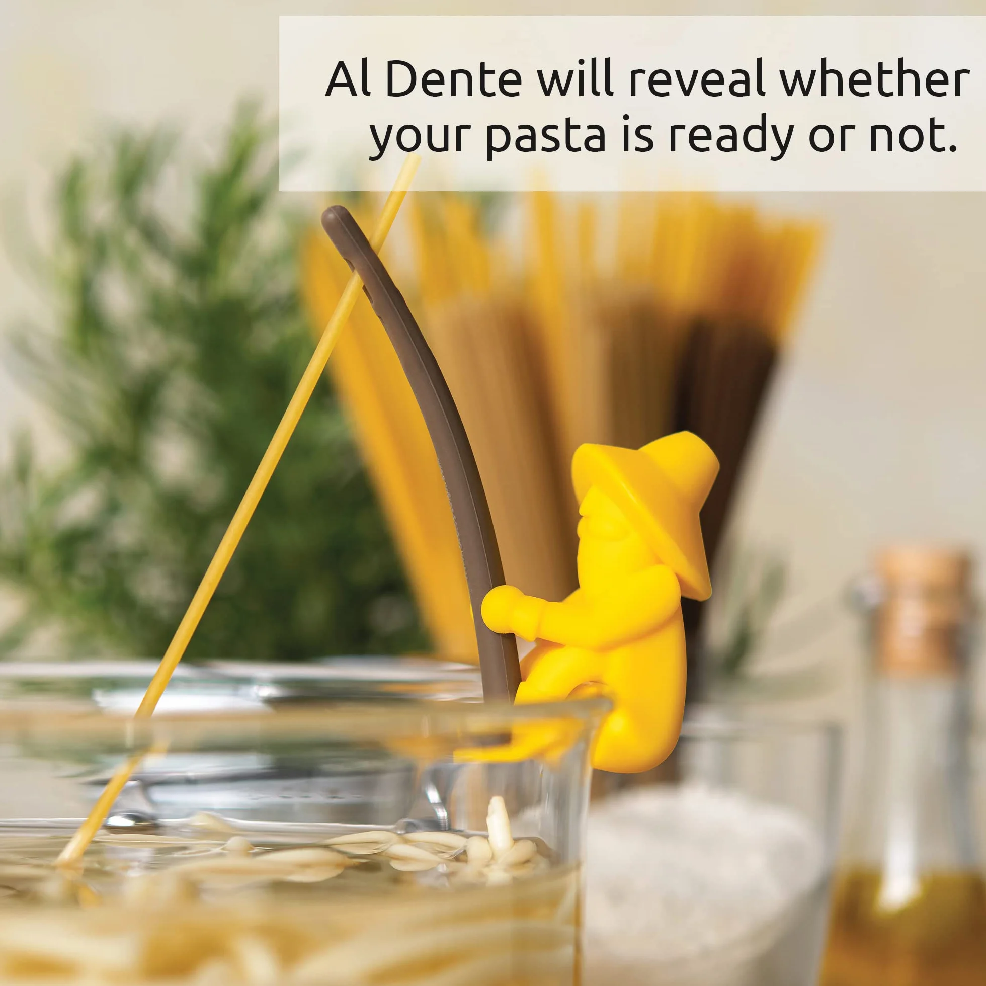 OTOTO Al Dente Spaghetti Tester and Steam Releaser - 100% BPA free and Food Safe Pasta Tester - Fun Kitchen Gadgets - Housewarming Gifts - Dishwasher Safe Kitchen Tools and Gadgets Best Sellers
