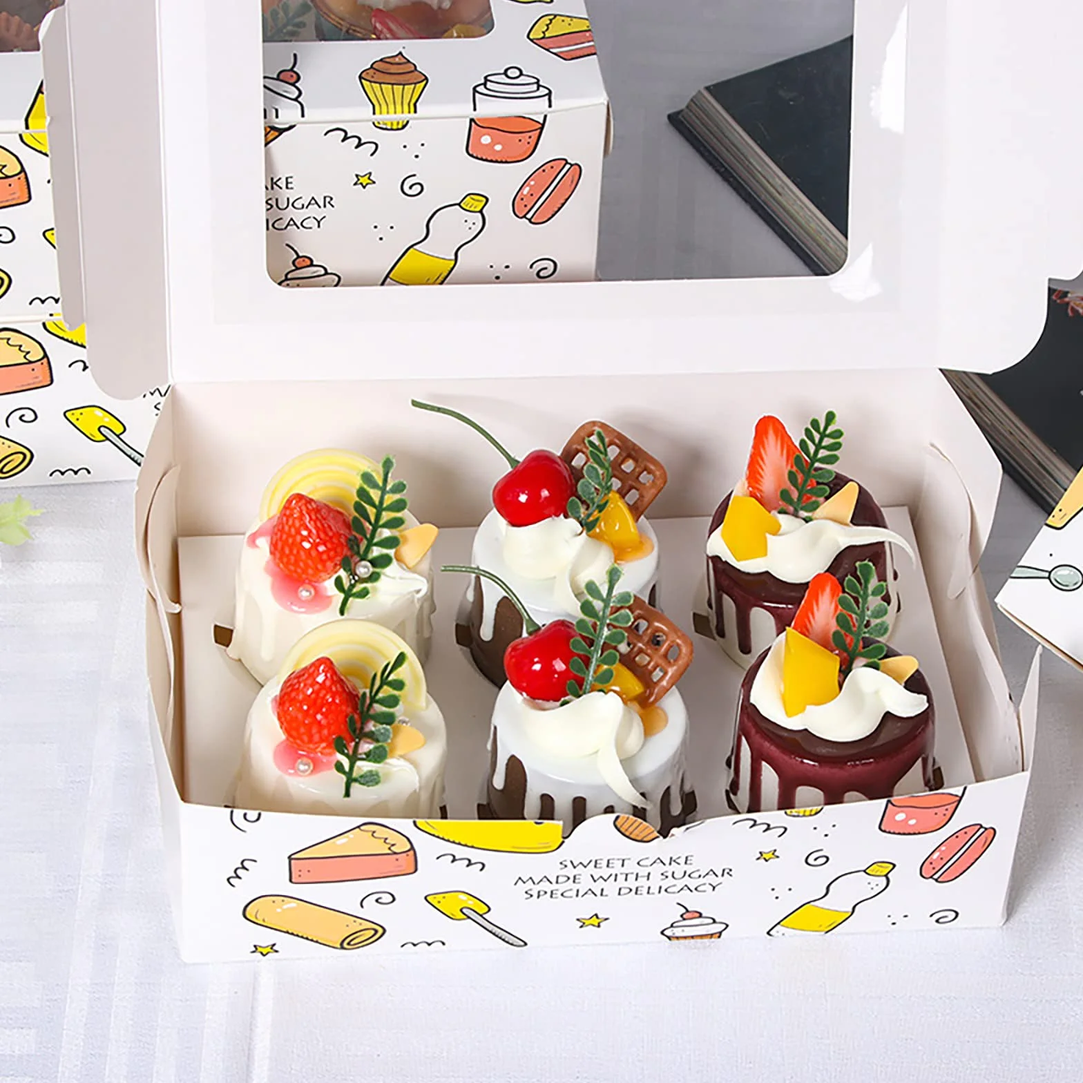Set di 6 torte finte realistiche per decorazione della cucina