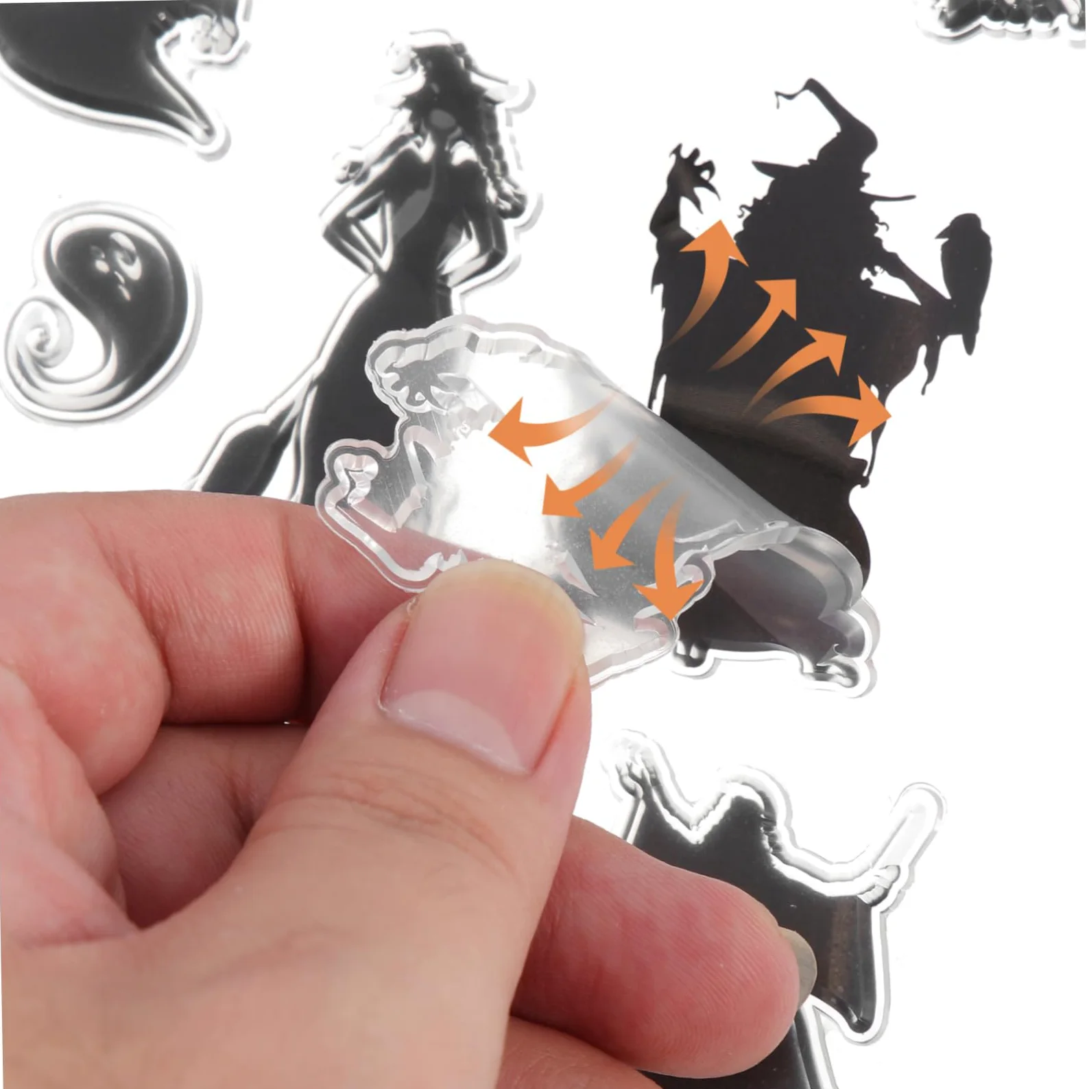 SHINEOFI 50pezzi Timbri Trasparenti Halloween Silicone Per Timbri Decorativi Per Scrapbooking e