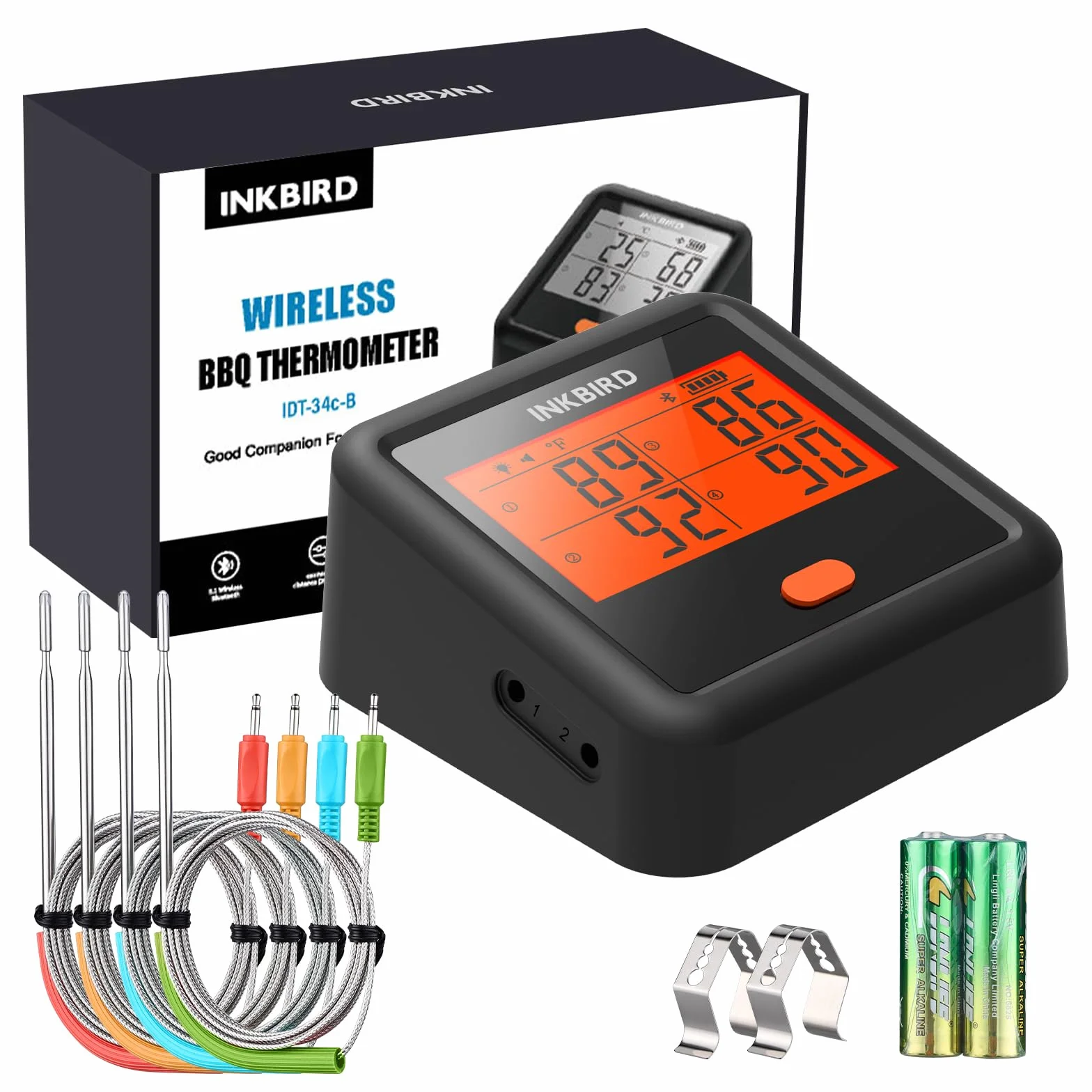 INKBIRD IDT-34C-B Termometro Barbecue Bluetooth 4 sonde