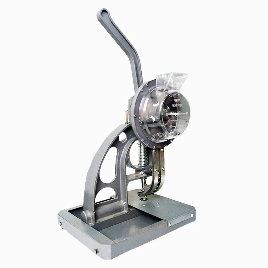 Macchina semiautomatica per occhielli da 12 mm con tramoggia pressa per occhielli in metallo per banner tela cerata PVC pelle industriale per occhielli macchina per punzonatura per banner fibbia per