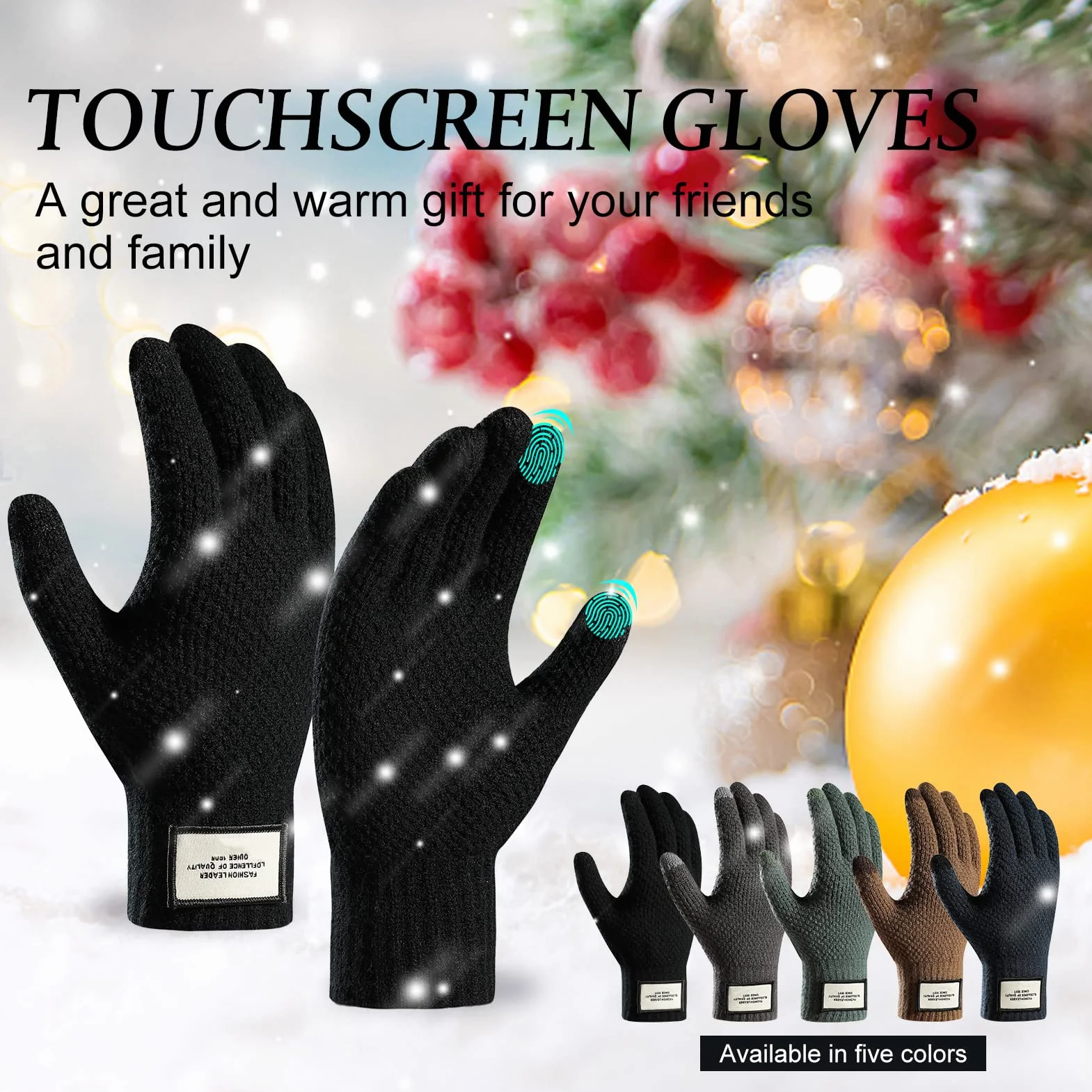 Moyad Inverno Guanti Touch Screen con Fodera In Pile per Ciclismo Sci Snowboard Corsa