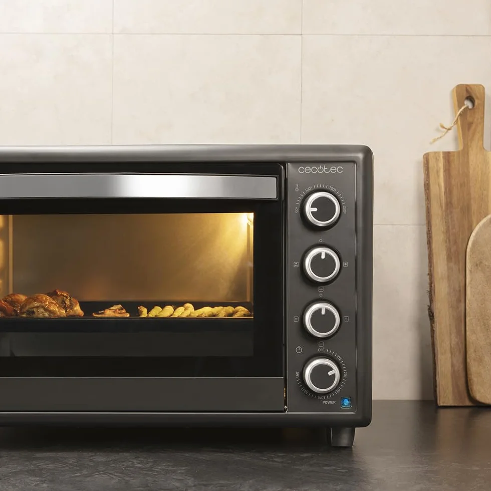 Cecotec Piec Konwekcyjny 60L Bake&Toast 6090 Black Gyro 2200W 12 Funkcji 230°C Podwójna Szyba