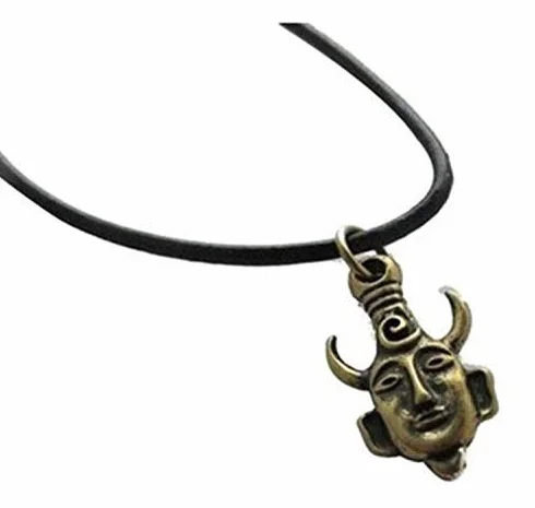 Ciondolo in bronzo anticato Supernatural Dean Winchesters amuleto in pelle sintetica