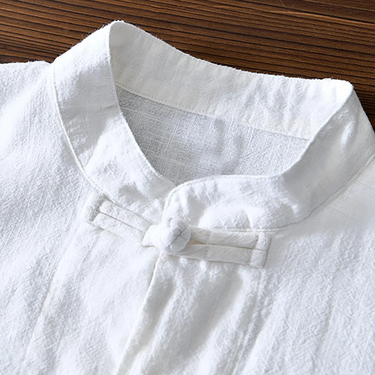 Camicia da Kung Fu uomo cotone lino stile tradizionale cinese giacca maniche lunghe Tai Chi