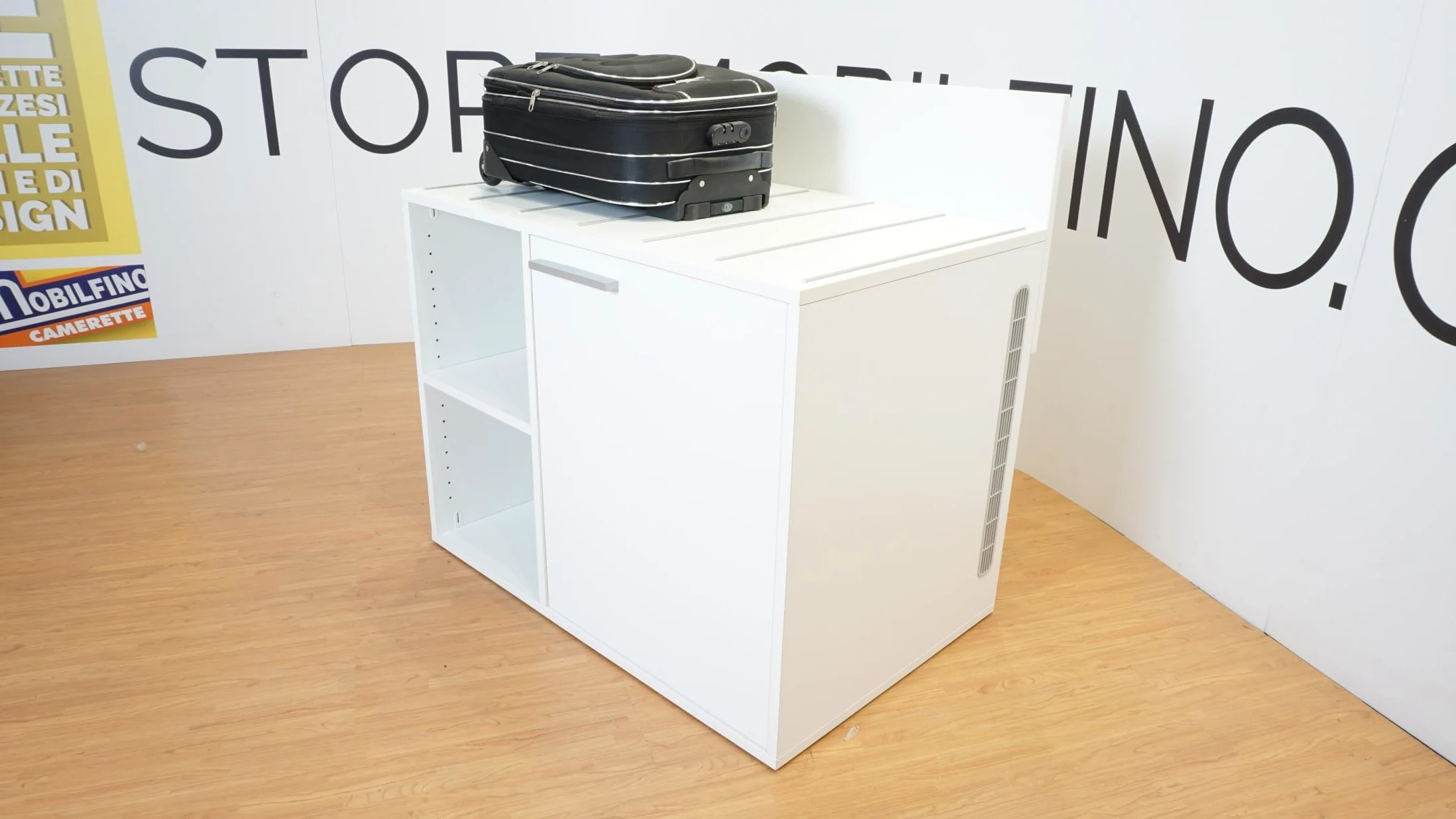 Portavaligie Design da Camera - Contenitore Multiuso con griglia di aerazione - Bianco