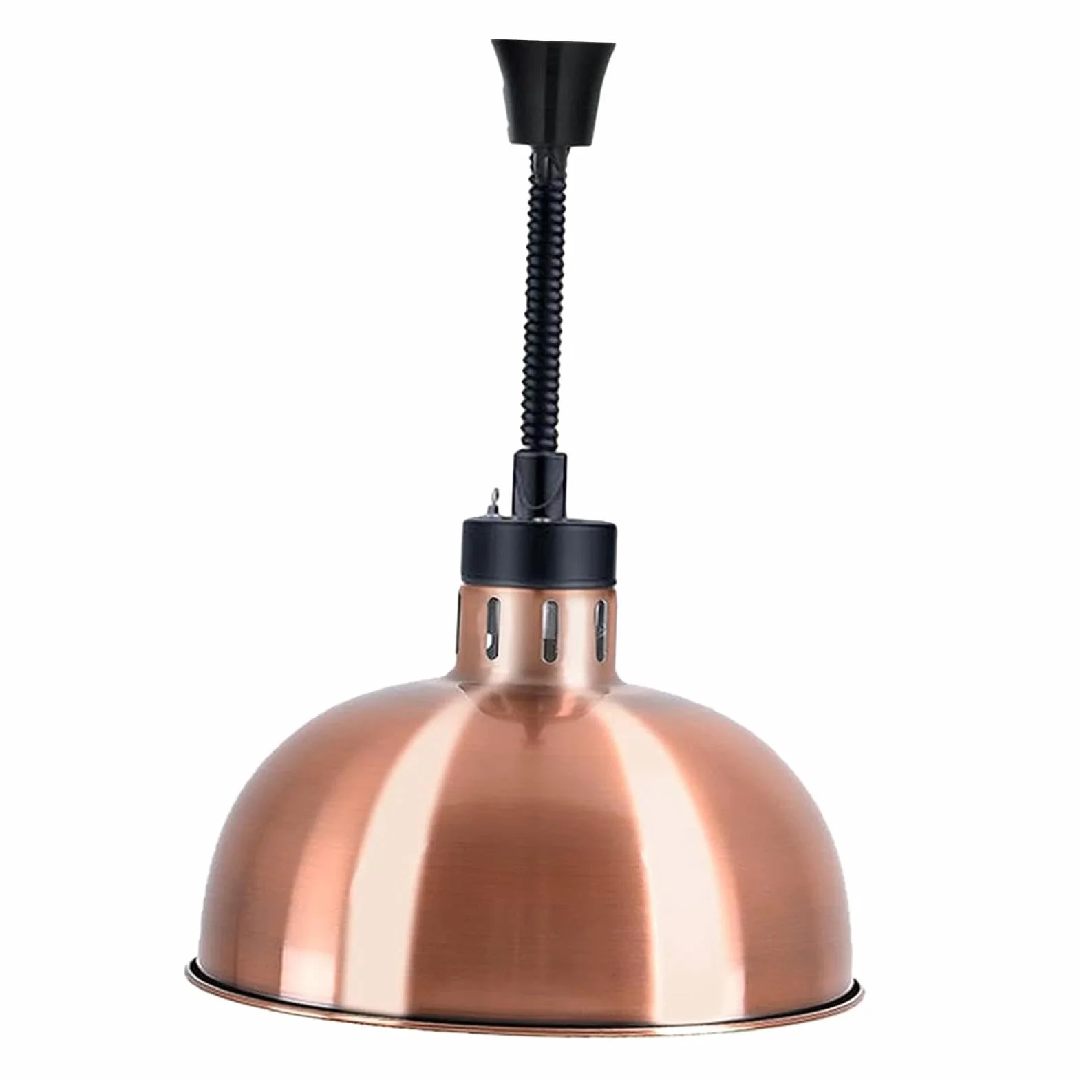 Lampada Termica per Alimenti, Bronzo, Lunghezza Regolabile 60-180 cm, Senza Lampadina, Riscaldamento Uniforme