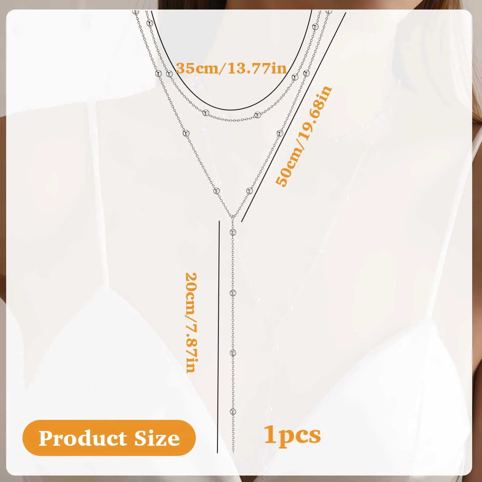 Collana Y Argento Doppia Boho Pendente Donna Elegante Accessorio Strati