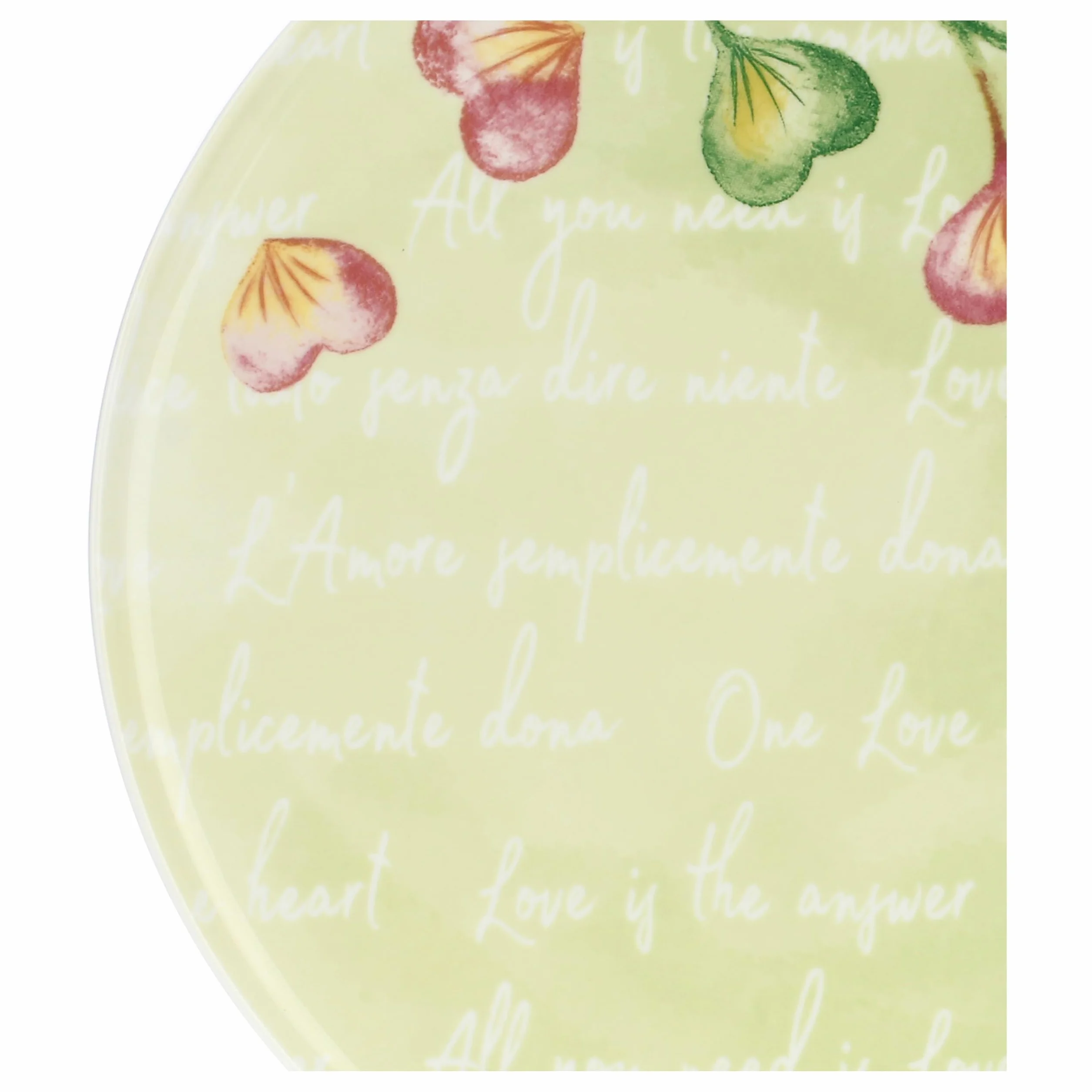 THUN Piatto tavola grande porcellana Collezione Cuori in Fiore 32 cm