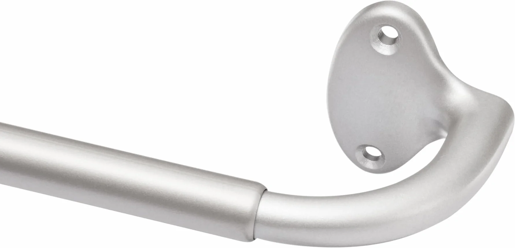 Amazon Basics Bastone per tenda estensibile per interni, asta curva, 122-224 cm, nichel