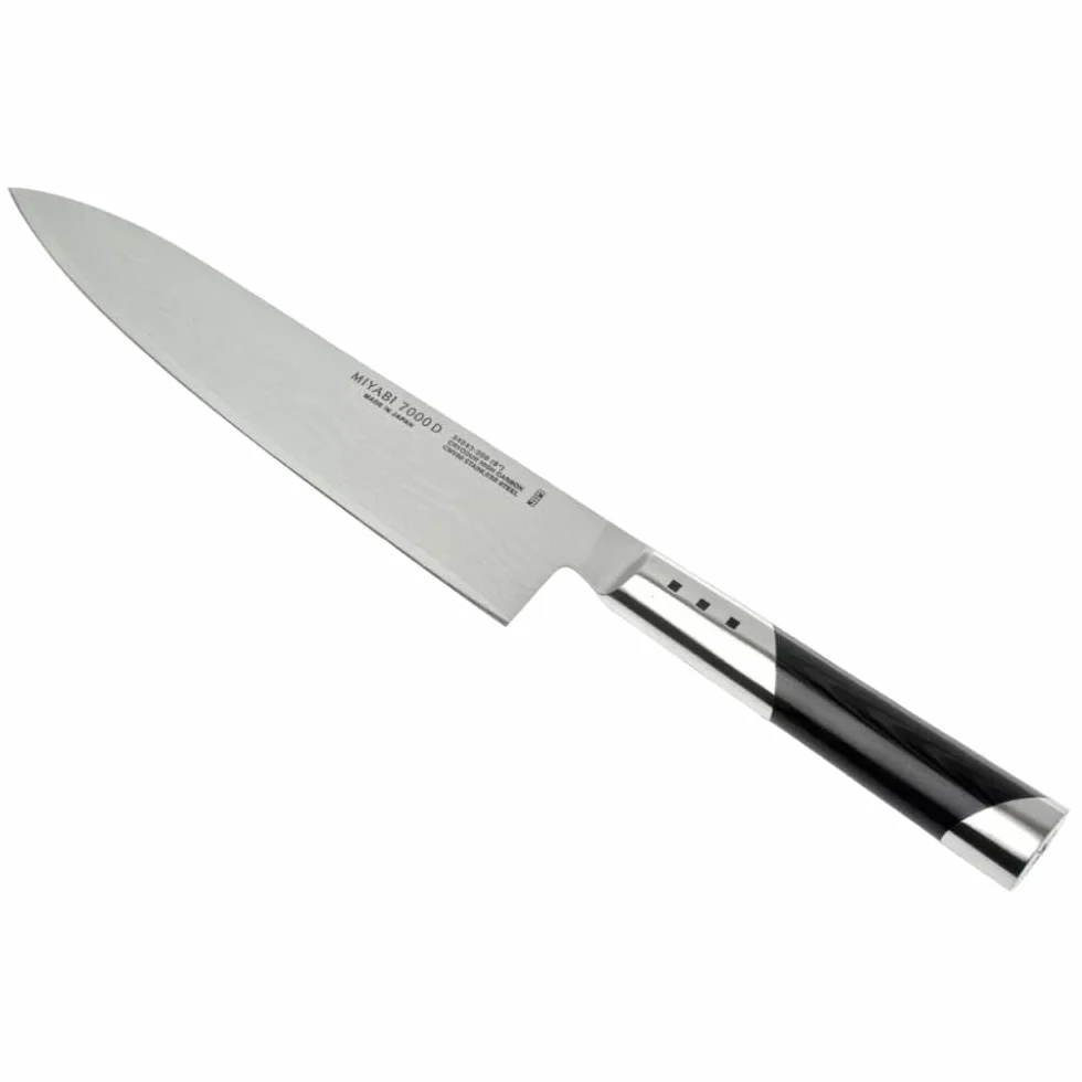 MIYABI Gyutoh Coltello, Acciaio Inossidabile, Nero, 24 cm