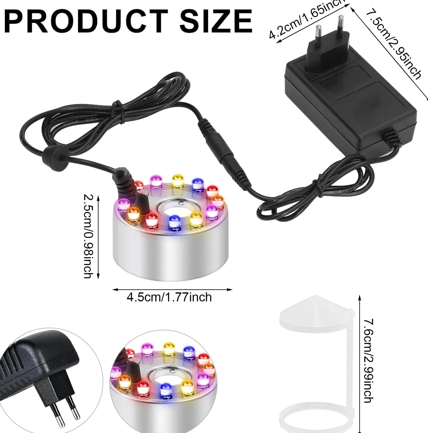 Sunshine smile Ultrasonic Fog Maker, nebulizzatore a ultrasuoni per Halloween, mini macchina per nebbia, per Halloween Pumpkin e strega, nebulizzatore in metallo, produttore di nebbia