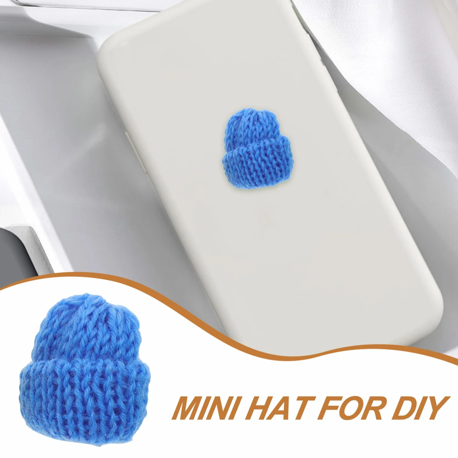 Abaodam Set 20 Pezzi Mini Cappelli Decorativi in Filato Lavorato a Maglia Per Fai Da Te, Accessori Creativi Per Bambini, Decorazioni Per Giocatoli e Progetti Artigianali Scolastici