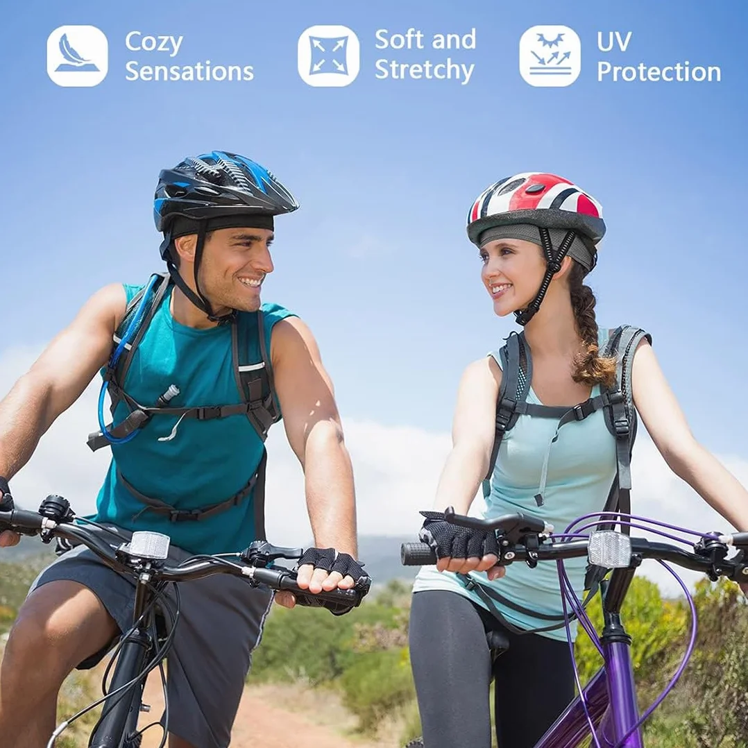 Sottocasco Moto, 2 Pezzi Sottocasco Moto Estivo, Sottocasco Bici Estivo, Bandana Sport, Traspirante sotto Casco Cuffia da Ciclismo, Berretto Sport Uomo Donna