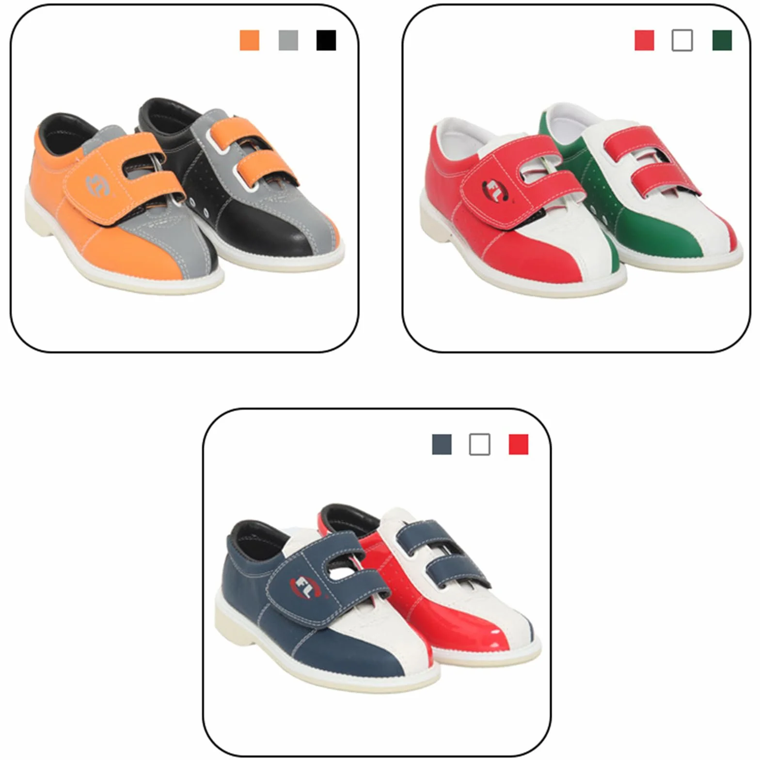 JiuQing Scarpe da Bowling Uomo Donna Indoor Suola Scorrevole Gancio-Anello Leggere