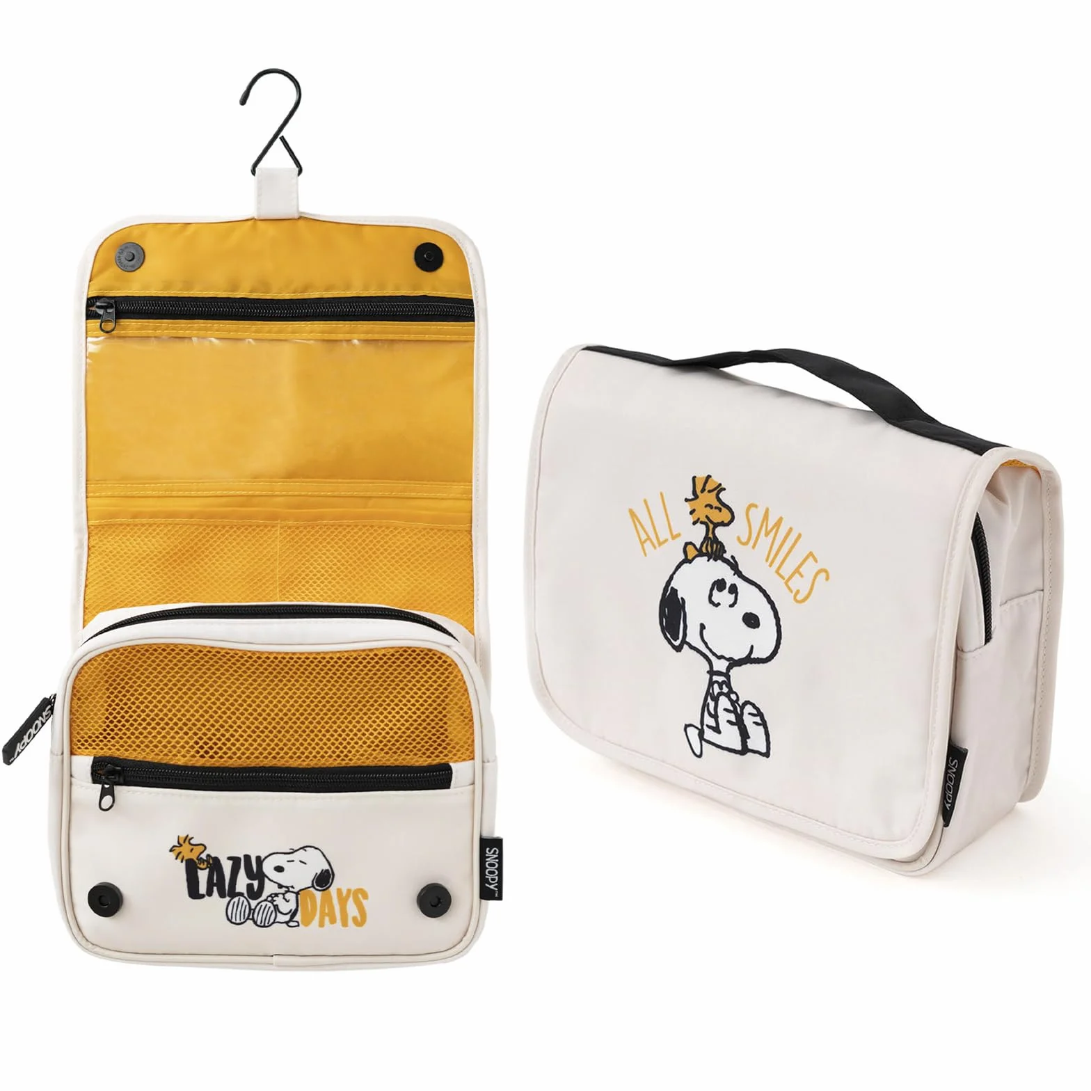 Grupo Erik Beauty Case da Viaggio Snoopy Impermeabile con Scomparti e Gancio 24x20x9 cm