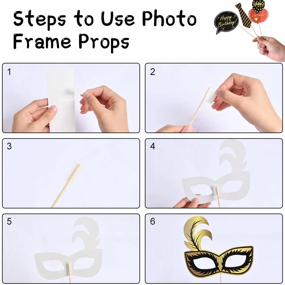 Flintronic Photo Booth Compleanno Accessori, Gadget 50 Anni Fai da Te