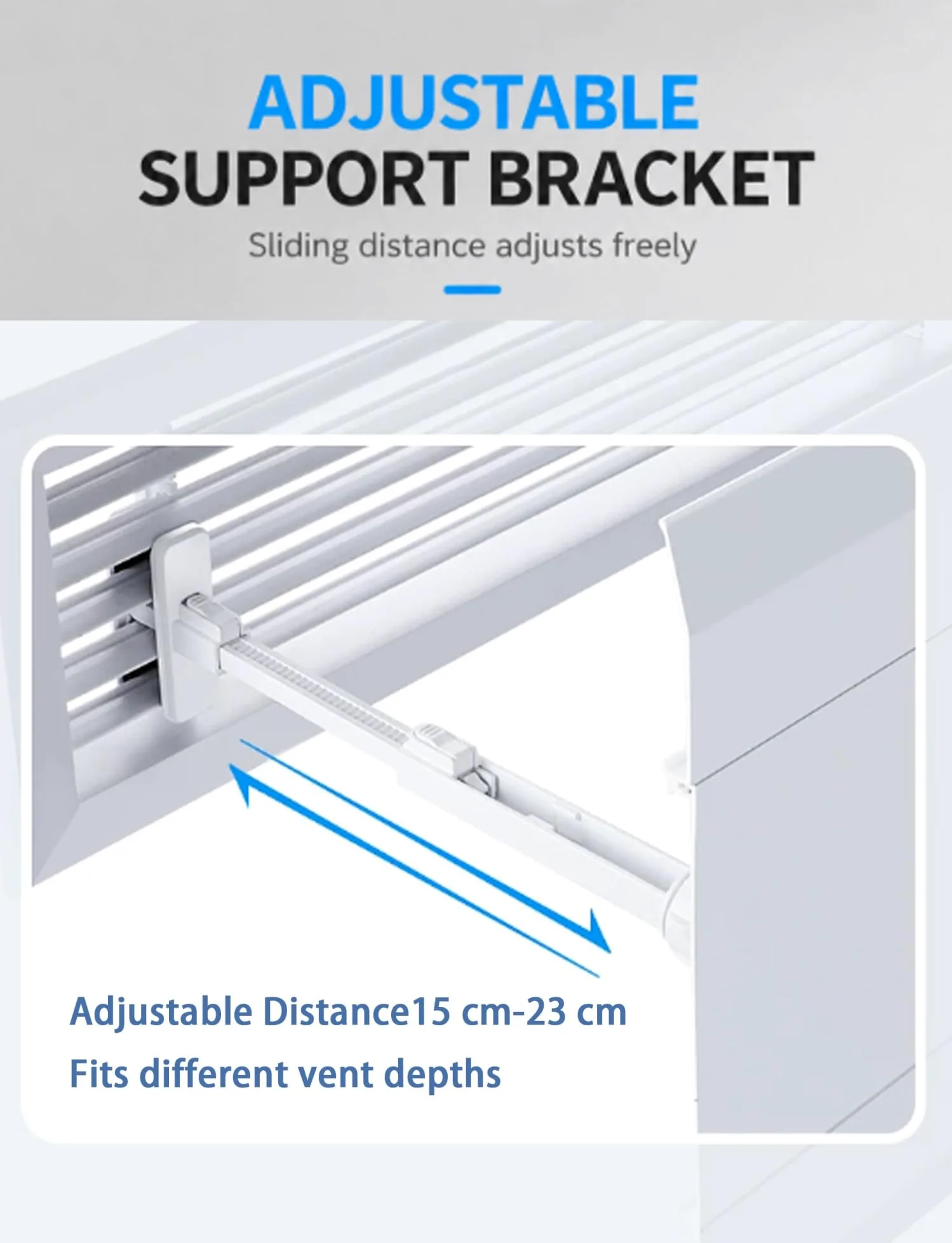 Deflettore per climatizzatore, Gancio for deflettore AC for cassetta da soffitto 40-150x20 cm | 140X20cm